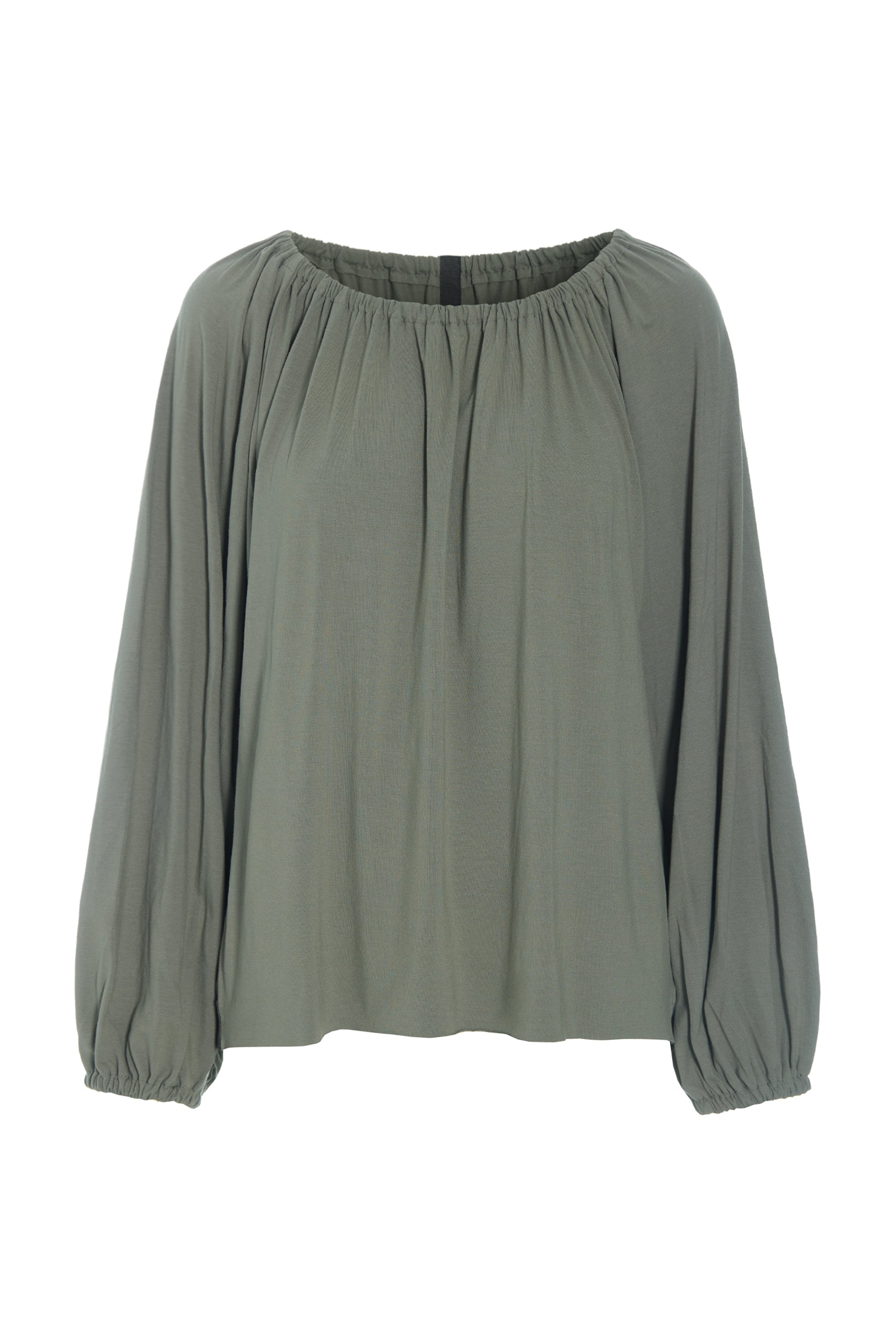 HENRIETTE STEFFENSEN COPENHAGEN ALL DAY BLUSE - 96104 BLUSER DUSTY GREEN 609