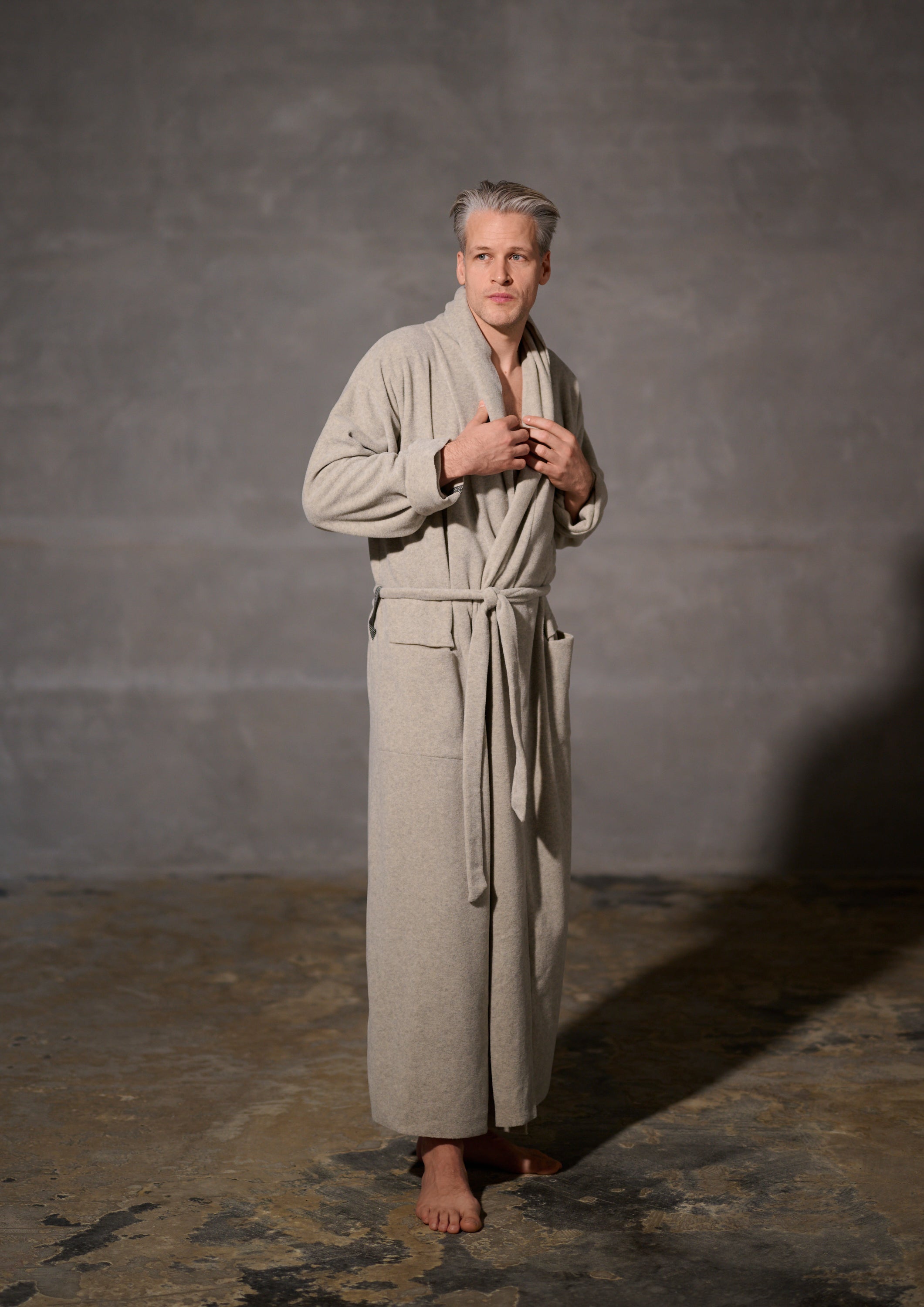 CARL BY STEFFENSEN COPENHAGEN BADEMÄNTEL HERREN MAXI - 1009C BATHROBES SAND 805