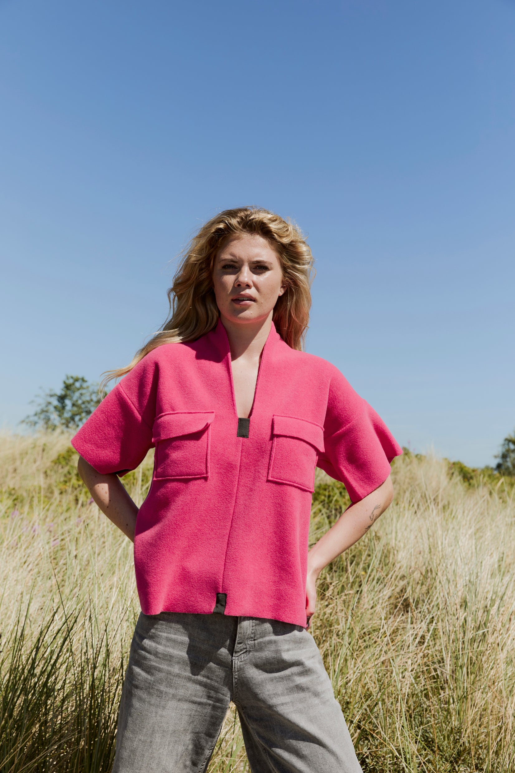 HENRIETTE STEFFENSEN COPENHAGEN BLUSE -1374 BLUSER SUNSET PINK 357