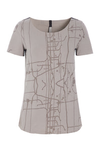 YOGA BLUSE - 96045 - ART PRINT SAND