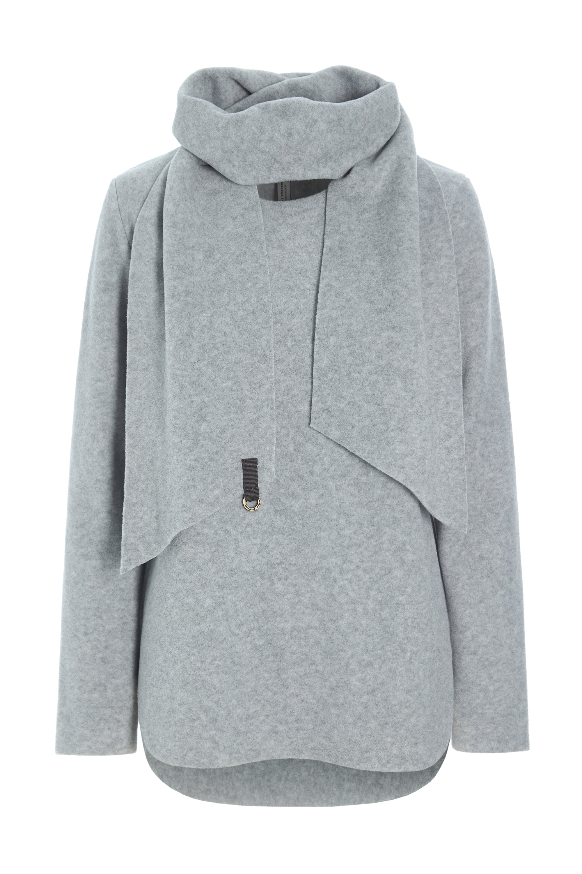 HENRIETTE STEFFENSEN COPENHAGEN BLUSE MIT SCHAL - 1373 BLUSER LIGHT GREY 876