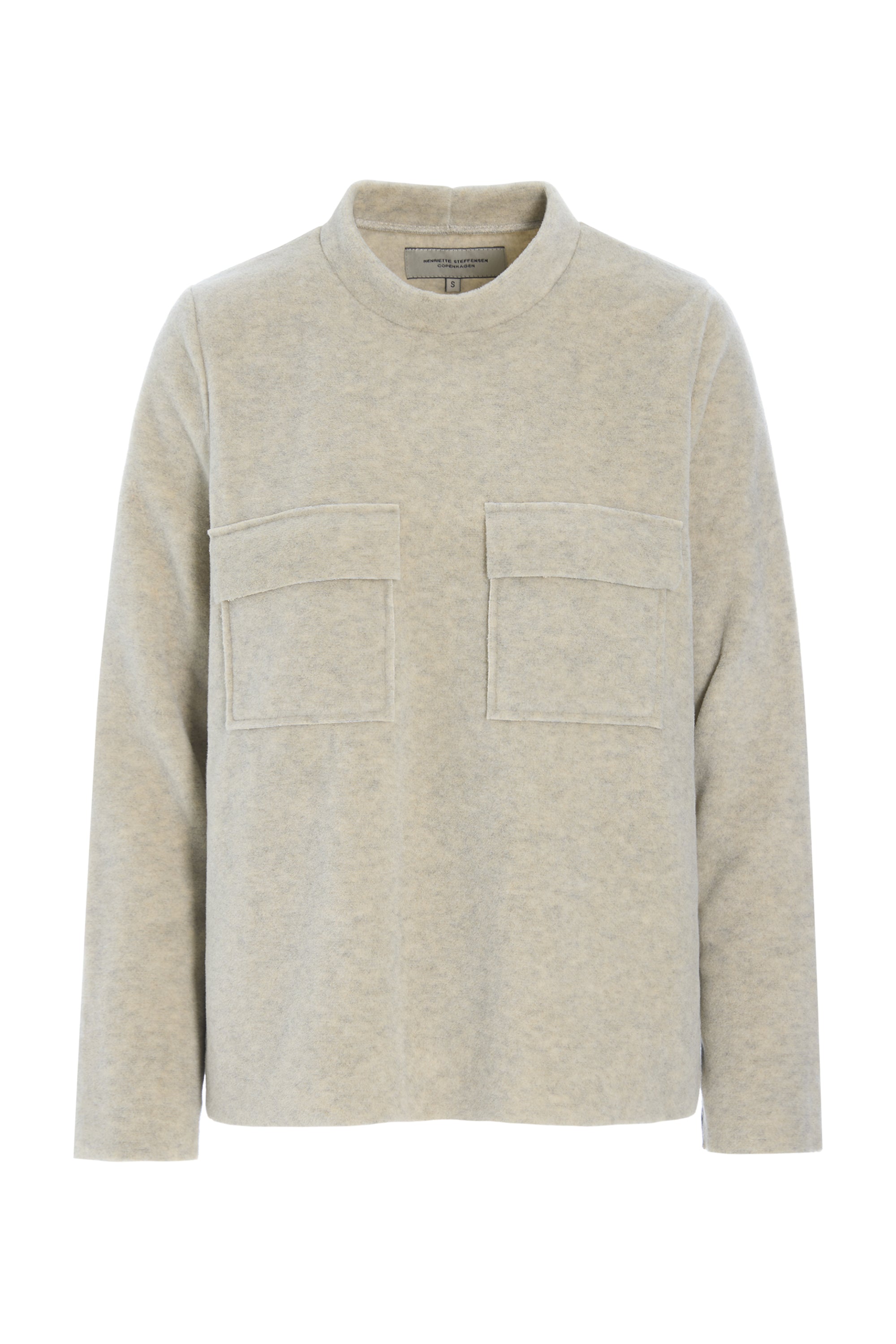 HENRIETTE STEFFENSEN COPENHAGEN BLUSE MIT TASCHEN - 1415 BLUSER SAND 805