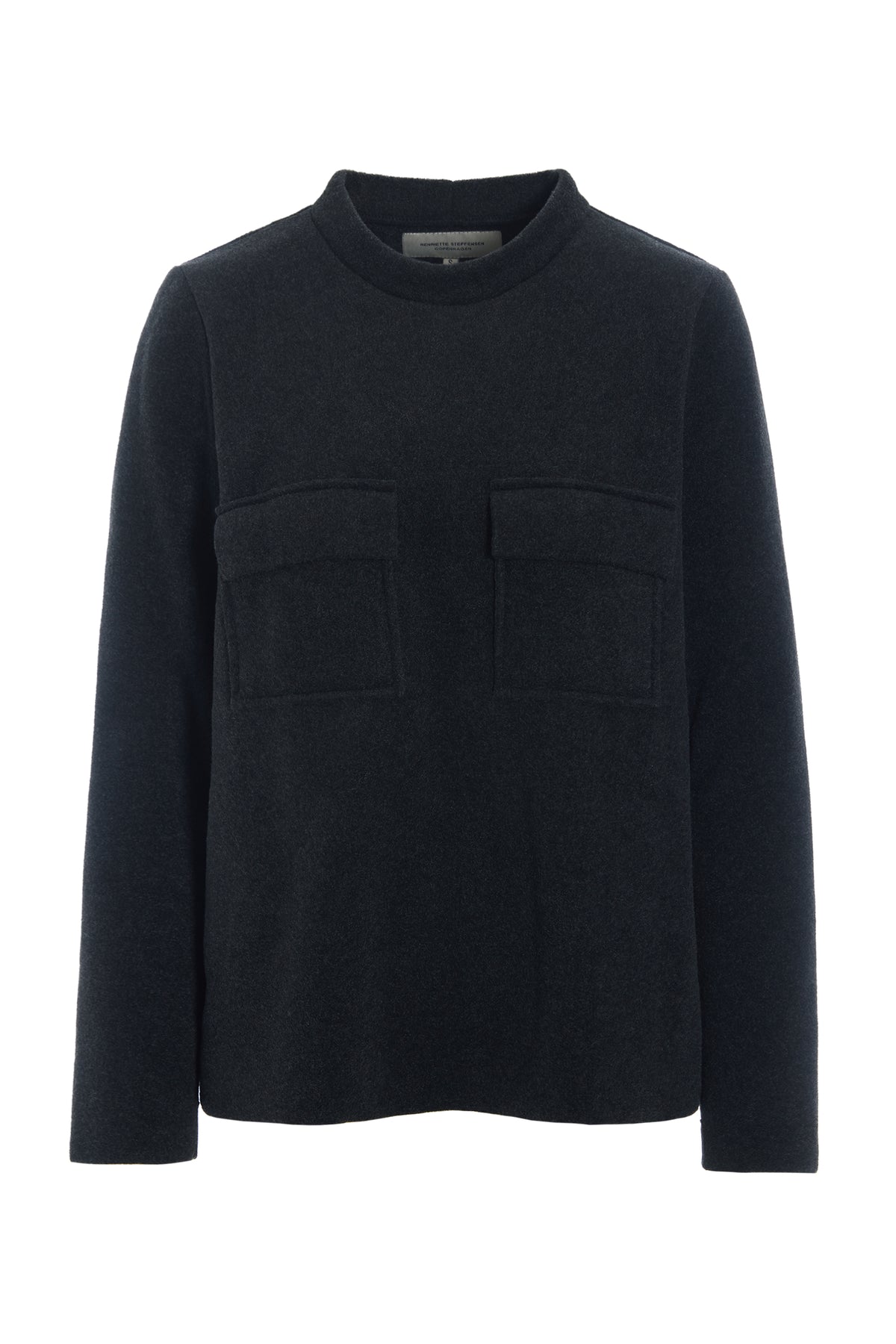 HENRIETTE STEFFENSEN COPENHAGEN BLUSE MIT TASCHEN - 1415 BLUSER SOFT BLACK 914