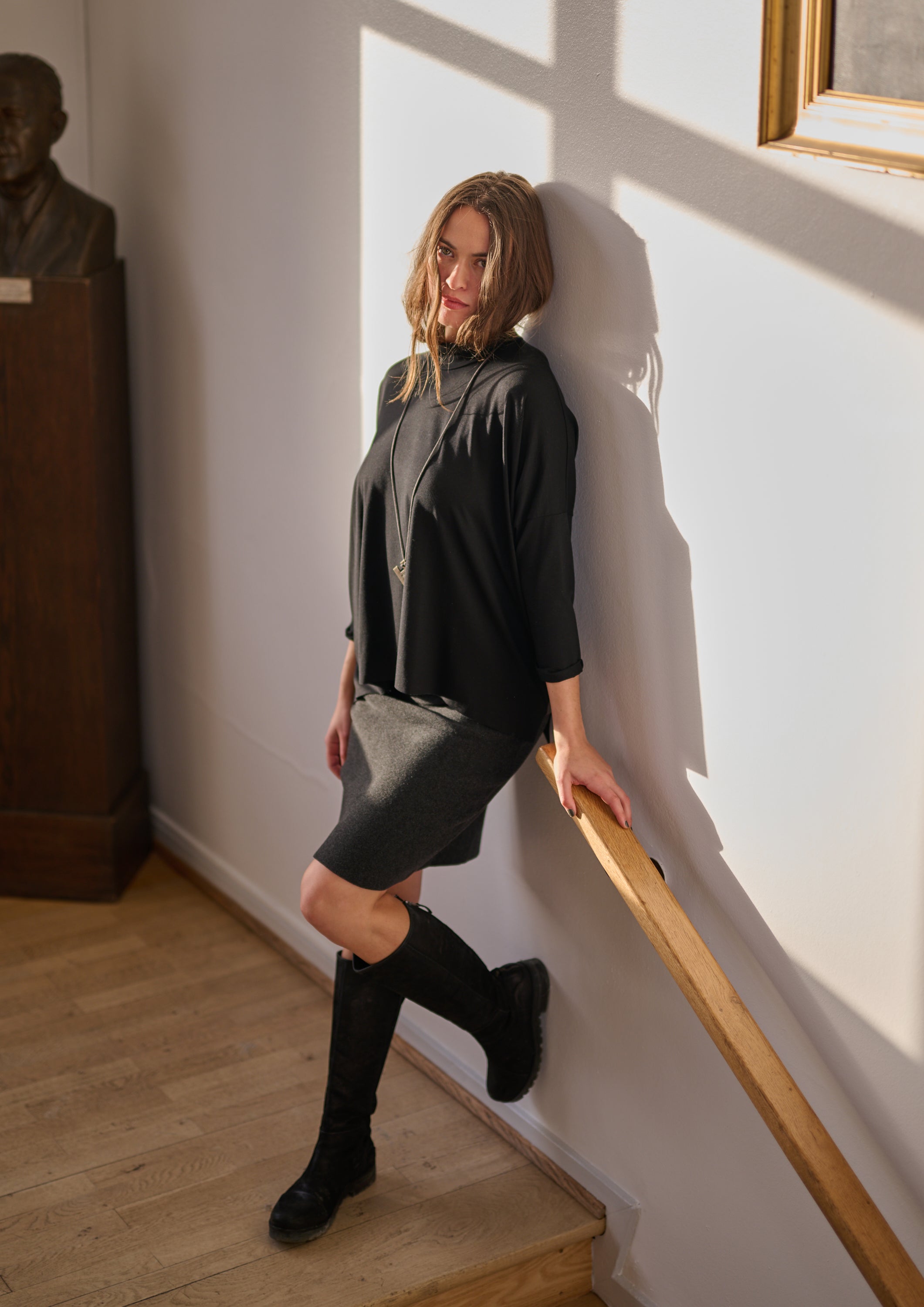 HENRIETTE STEFFENSEN COPENHAGEN BLUSE M/HALSKETTE - 96100 BLUSER BLACK 900