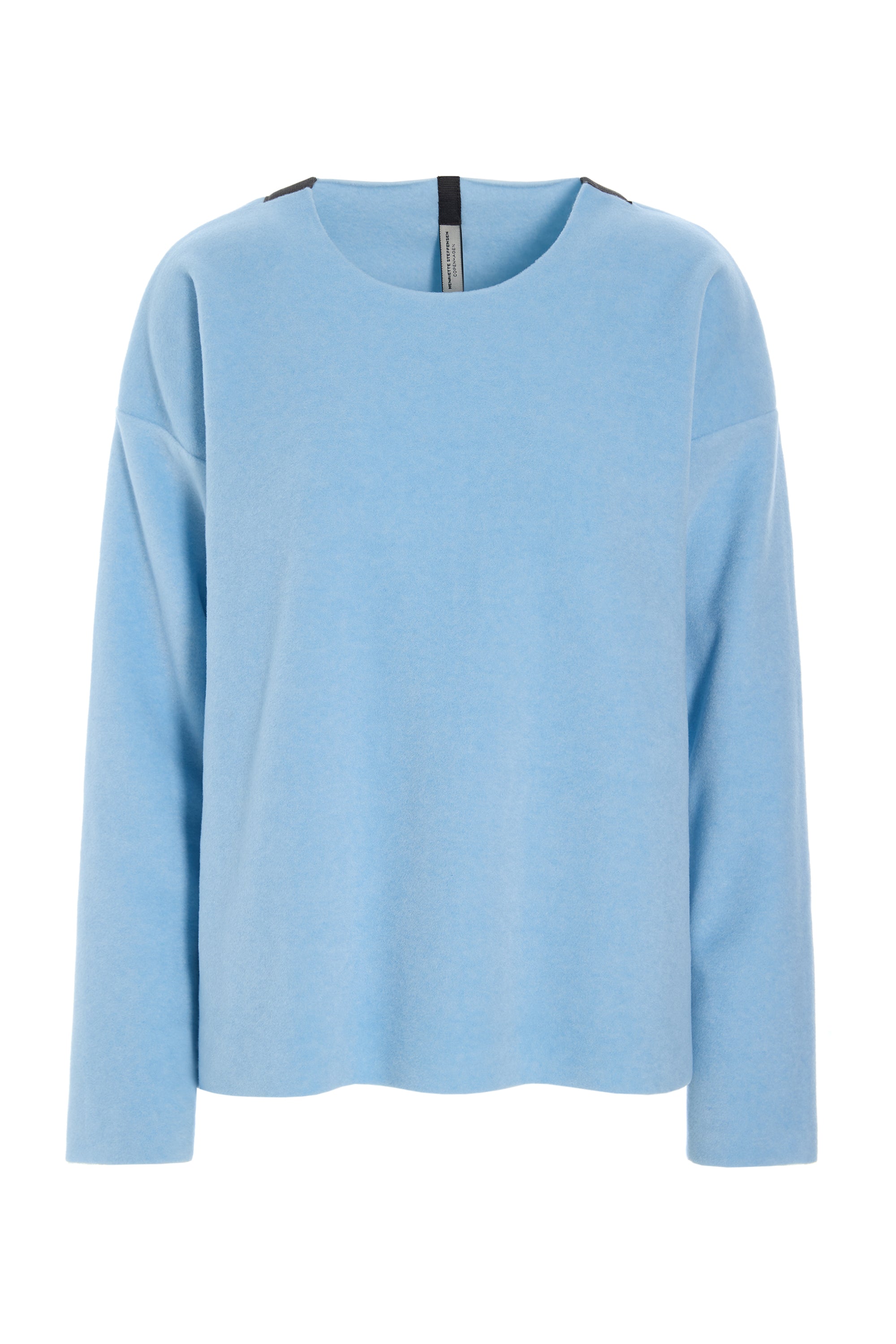 HENRIETTE STEFFENSEN COPENHAGEN BLUSE RUNDEM AUSSCHNITT - 1359 BLUSER BABY BLUE 671