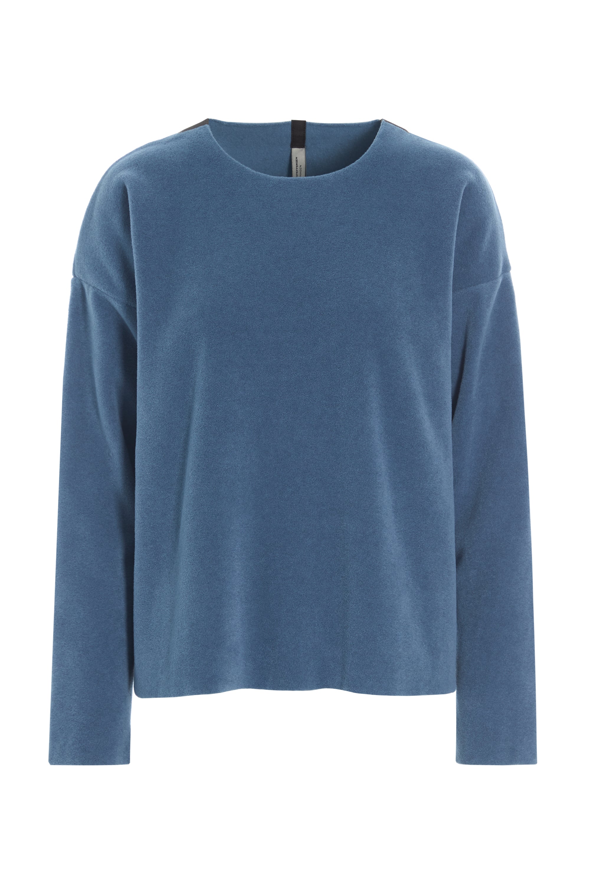 HENRIETTE STEFFENSEN COPENHAGEN BLUSE RUNDEM AUSSCHNITT - 1359 BLUSER DUSTY BLUE 794