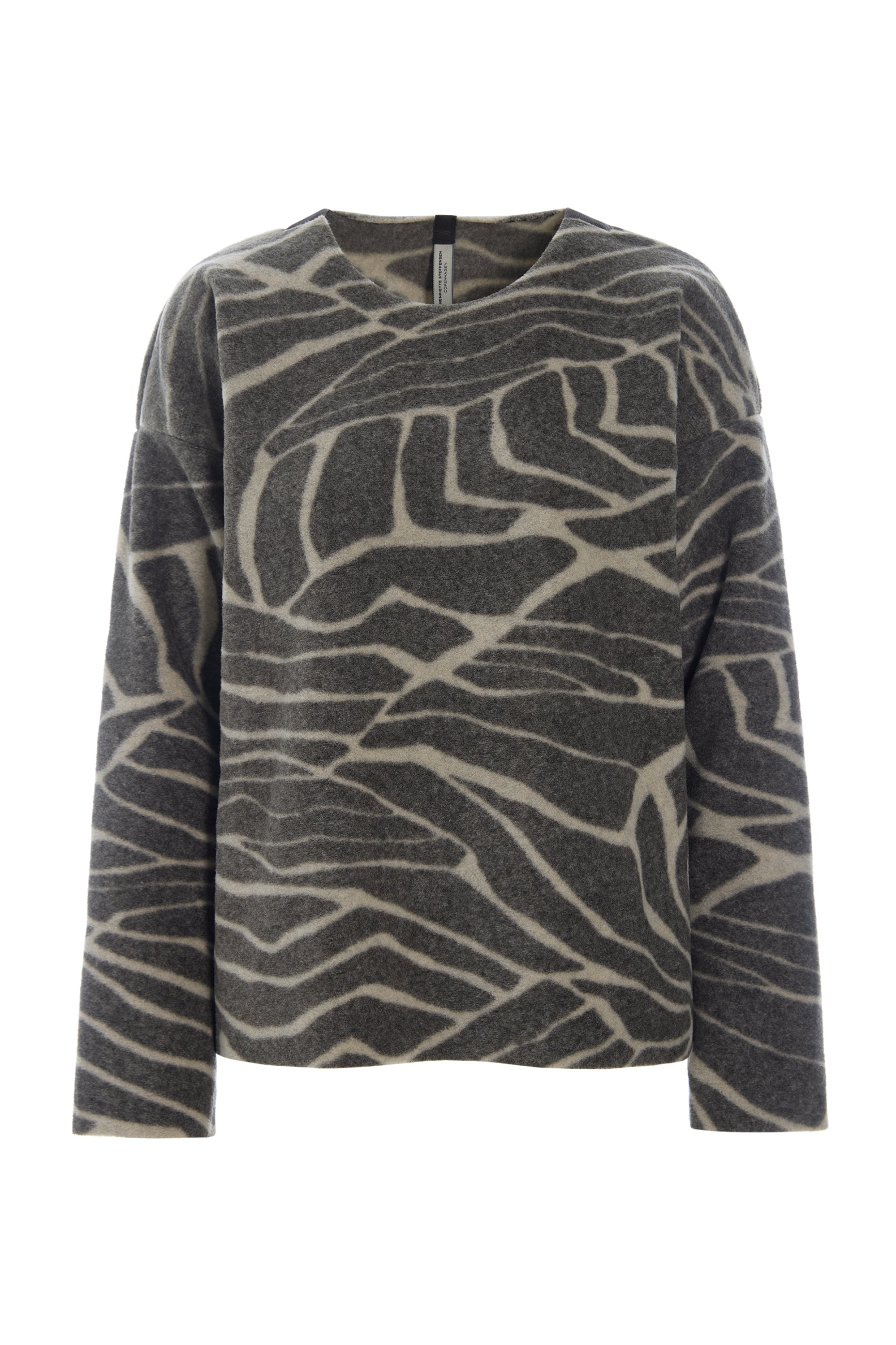 HENRIETTE STEFFENSEN COPENHAGEN BLUSE RUNDEM AUSSCHNITT - 1359P BLUSER LEAVES