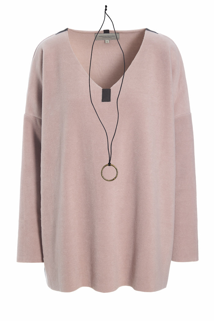 HENRIETTE STEFFENSEN COPENHAGEN BLUSE V-AUSSCHNITT - 1336 BLUSER NUDE 401