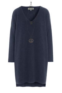 BLUSE V-AUSSCHNITT - 1367 - EVENING BLUE