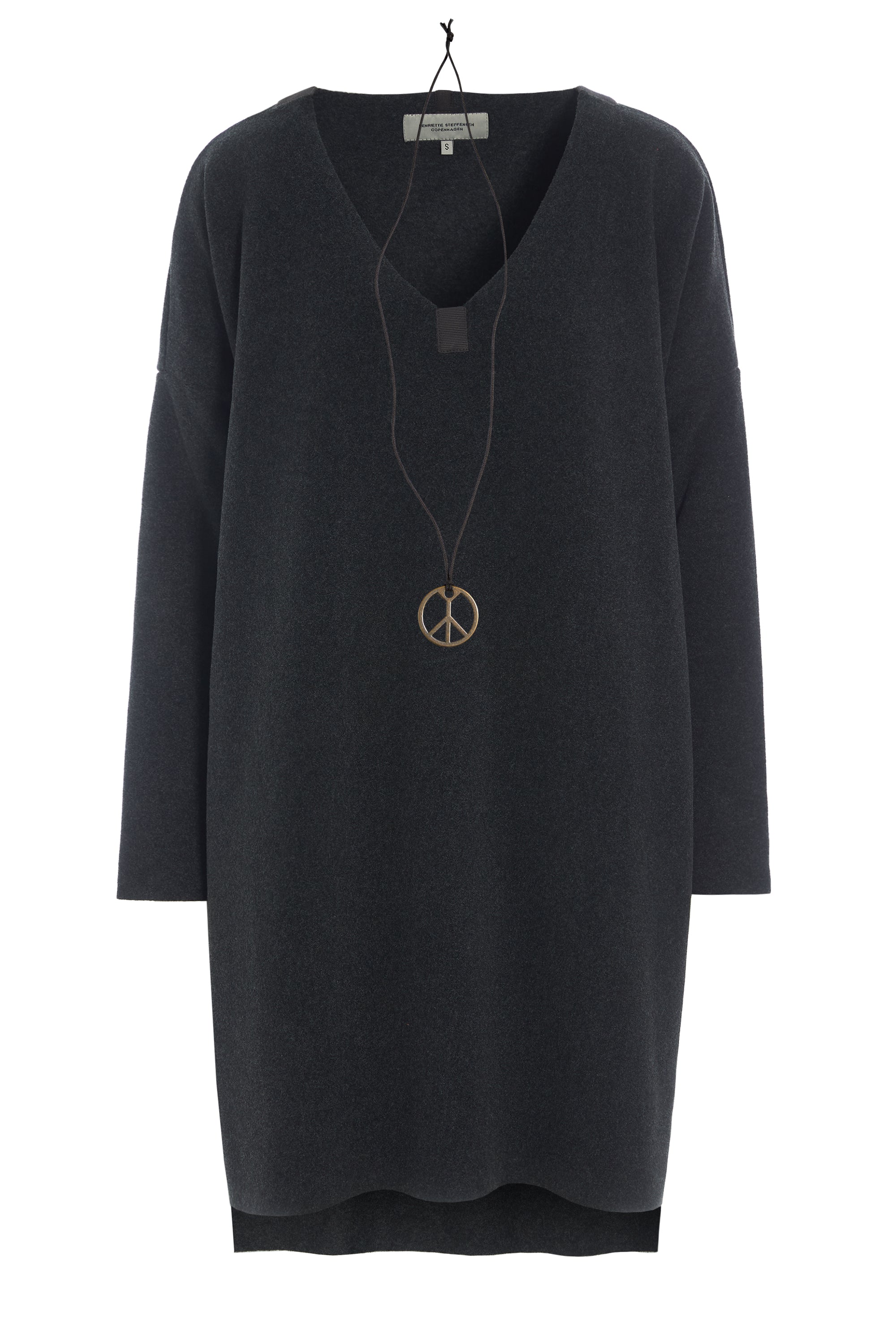 HENRIETTE STEFFENSEN COPENHAGEN BLUSE V-AUSSCHNITT - 1367 TUNICS SOFT BLACK 914