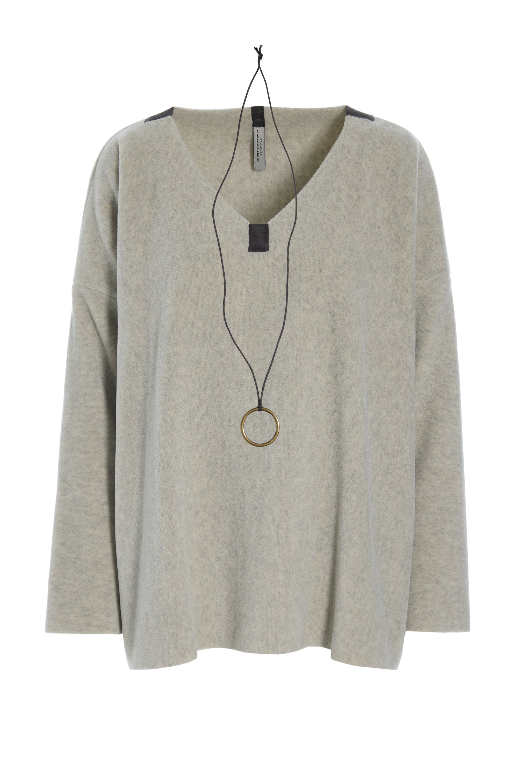 HENRIETTE STEFFENSEN COPENHAGEN BLUSE V-AUSSCHNITT - 1410 BLUSER SAND 805