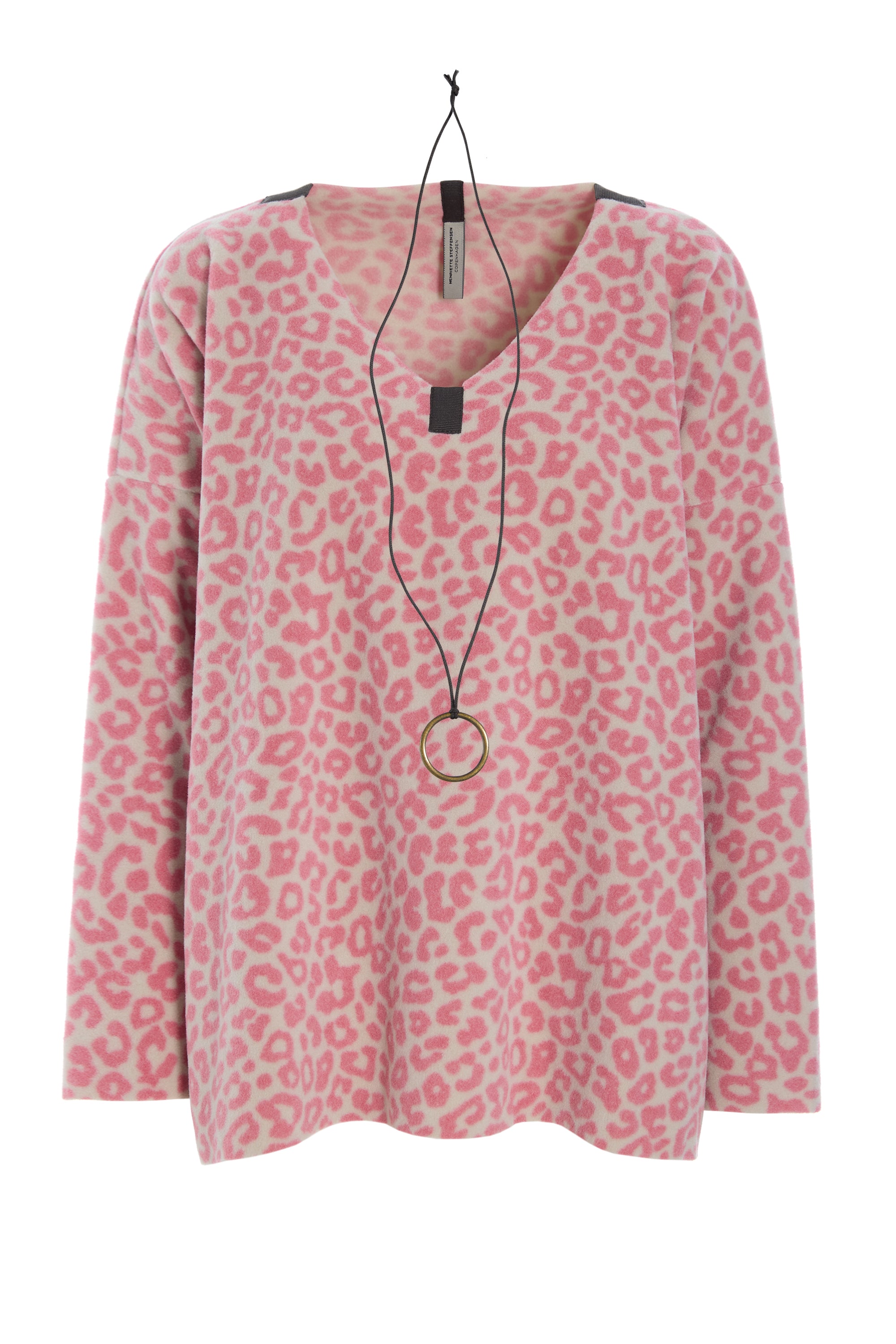 HENRIETTE STEFFENSEN COPENHAGEN BLUSE V-AUSSCHNITT - 1410P BLUSER PINK LEO 358