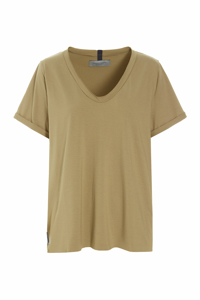 HENRIETTE STEFFENSEN COPENHAGEN BLUSE V-AUSSCHNITT - 96082 T-SHIRTS OLIVE 655