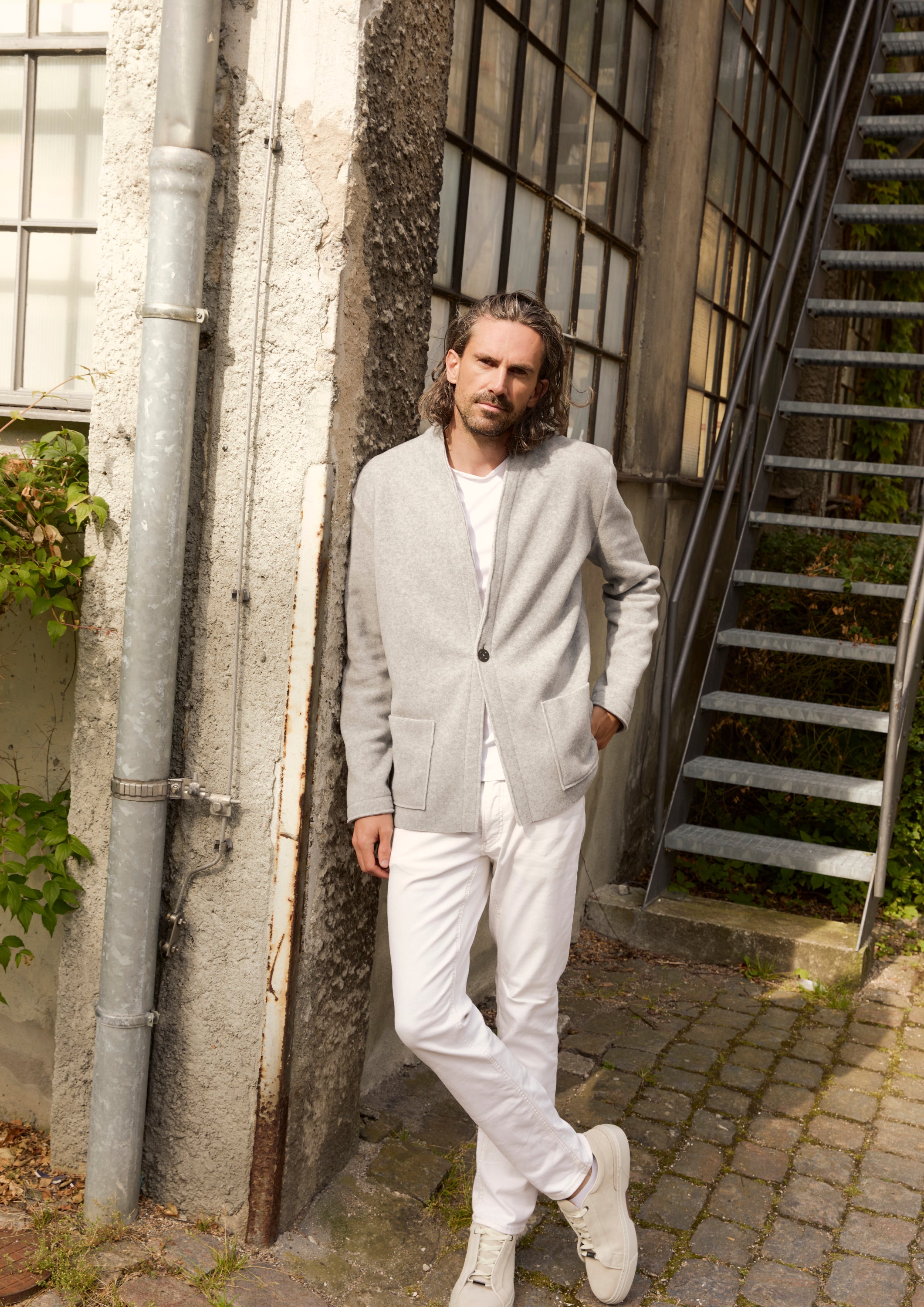 CARL BY STEFFENSEN COPENHAGEN CARDIGAN - 1058C CARDIGANS LIGHT GREY 876