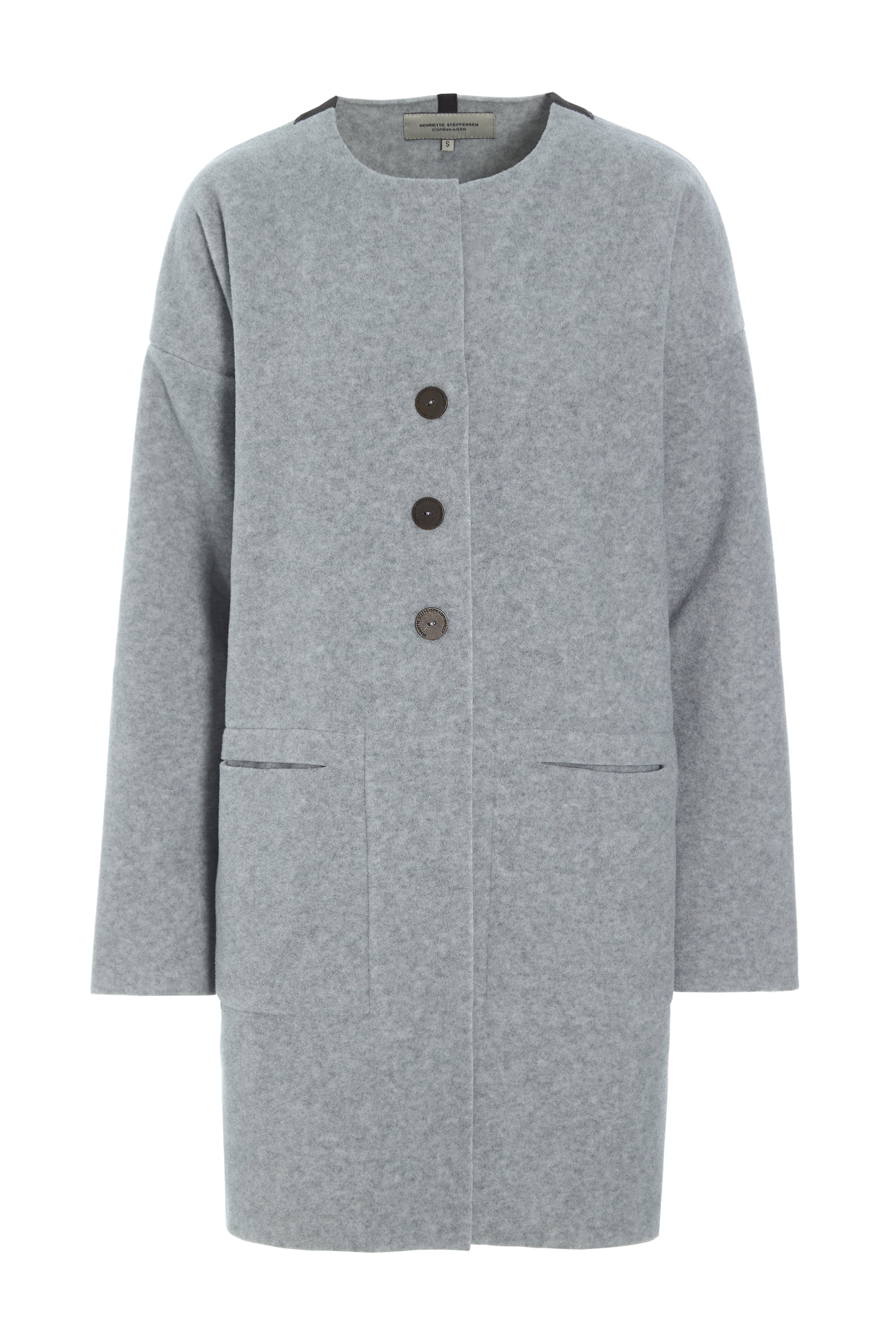 HENRIETTE STEFFENSEN COPENHAGEN CARDIGAN - 7163 CARDIGANS LIGHT GREY 876