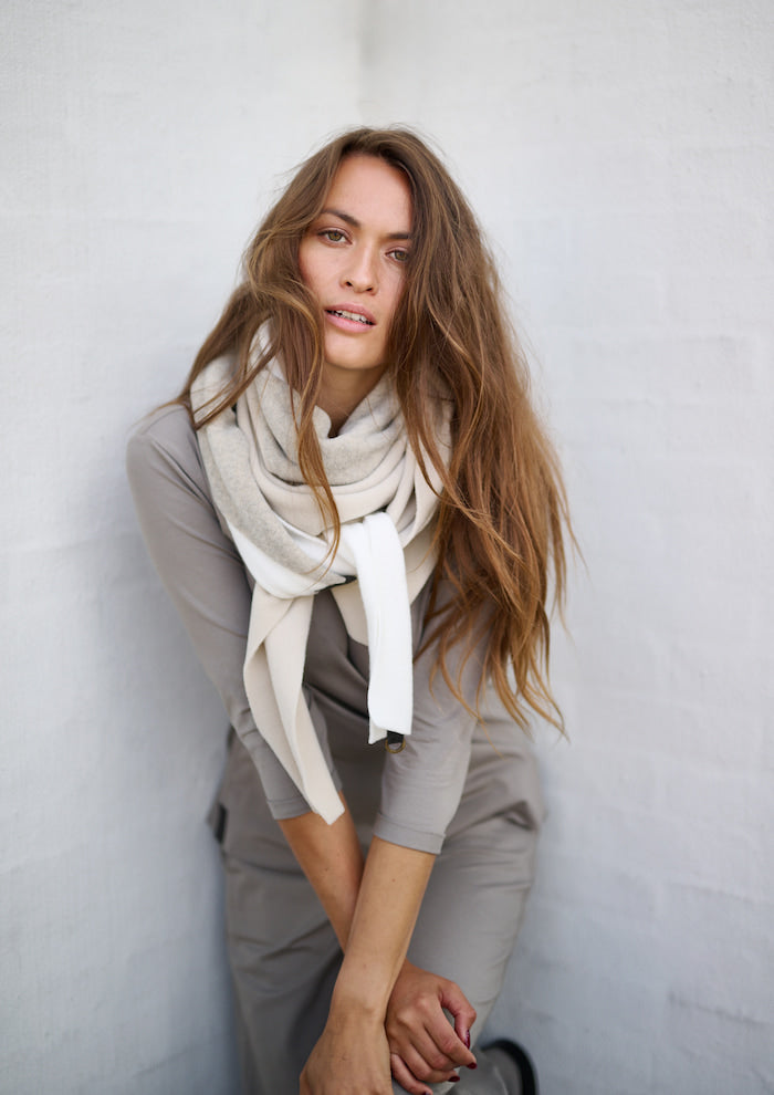 HENRIETTE STEFFENSEN COPENHAGEN DREIECKIGER SCHAL NO WASTE - 4078NW SCARFS KIT/OW/SAND 466