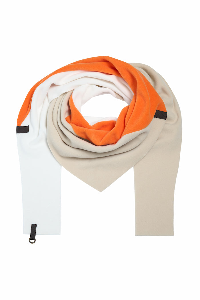 HENRIETTE STEFFENSEN COPENHAGEN DREIECKIGER SCHAL NO WASTE - 4078NW SCARFS ORANGE/KIT/OW 985