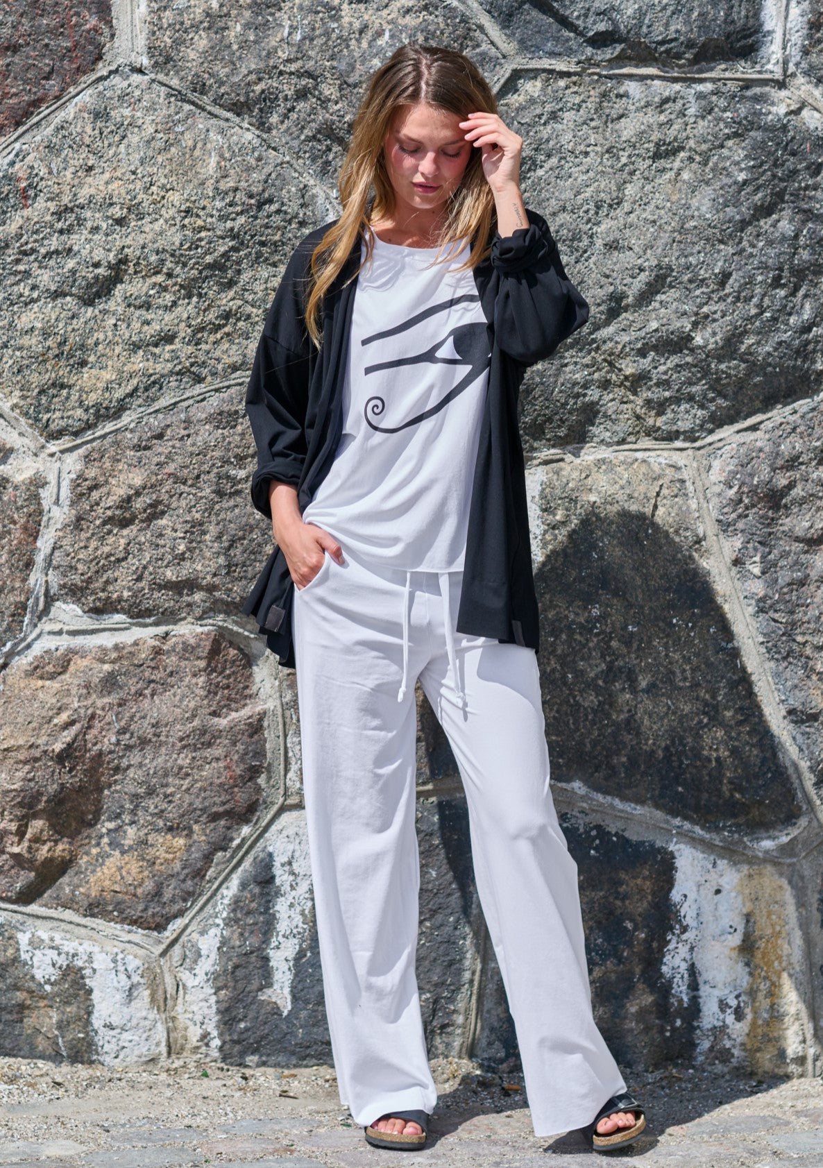 HENRIETTE STEFFENSEN COPENHAGEN FLARE HOSEN - 99013 BUKSER WHITE 816