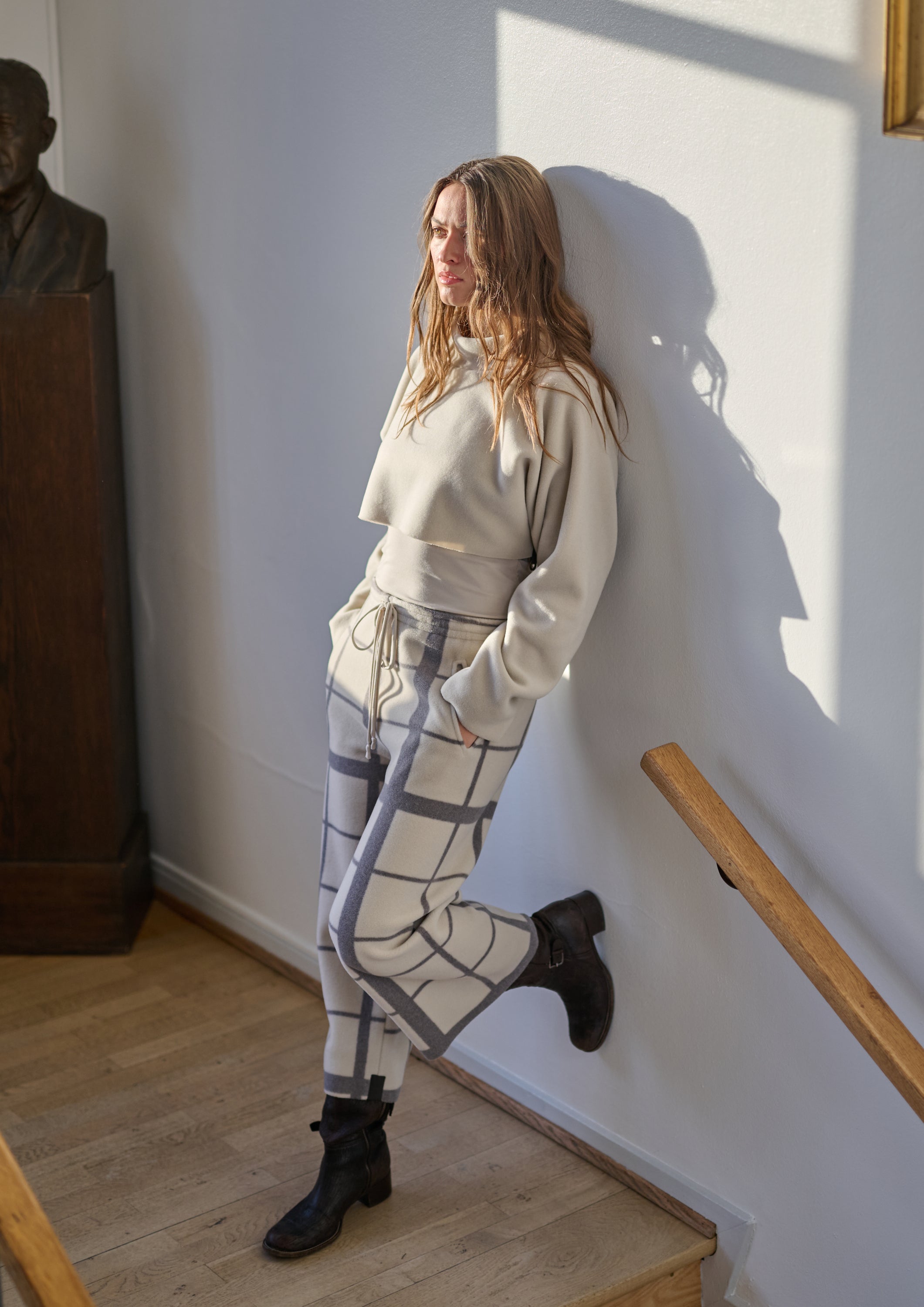 HENRIETTE STEFFENSEN COPENHAGEN FLARE HOSEN 3/4 LÄNGE - 2115P BUKSER CLAN PRINT KIT 780
