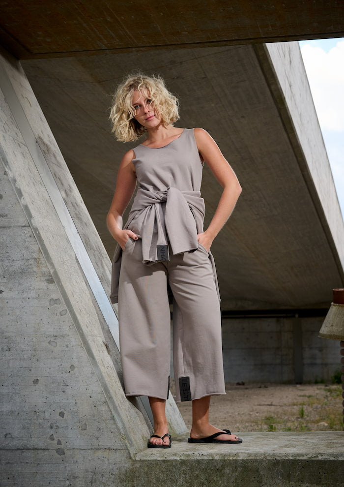 HENRIETTE STEFFENSEN COPENHAGEN FLARE SWEAT HOSEN 3/4 - 72016 BUKSER ELEPHANT 654