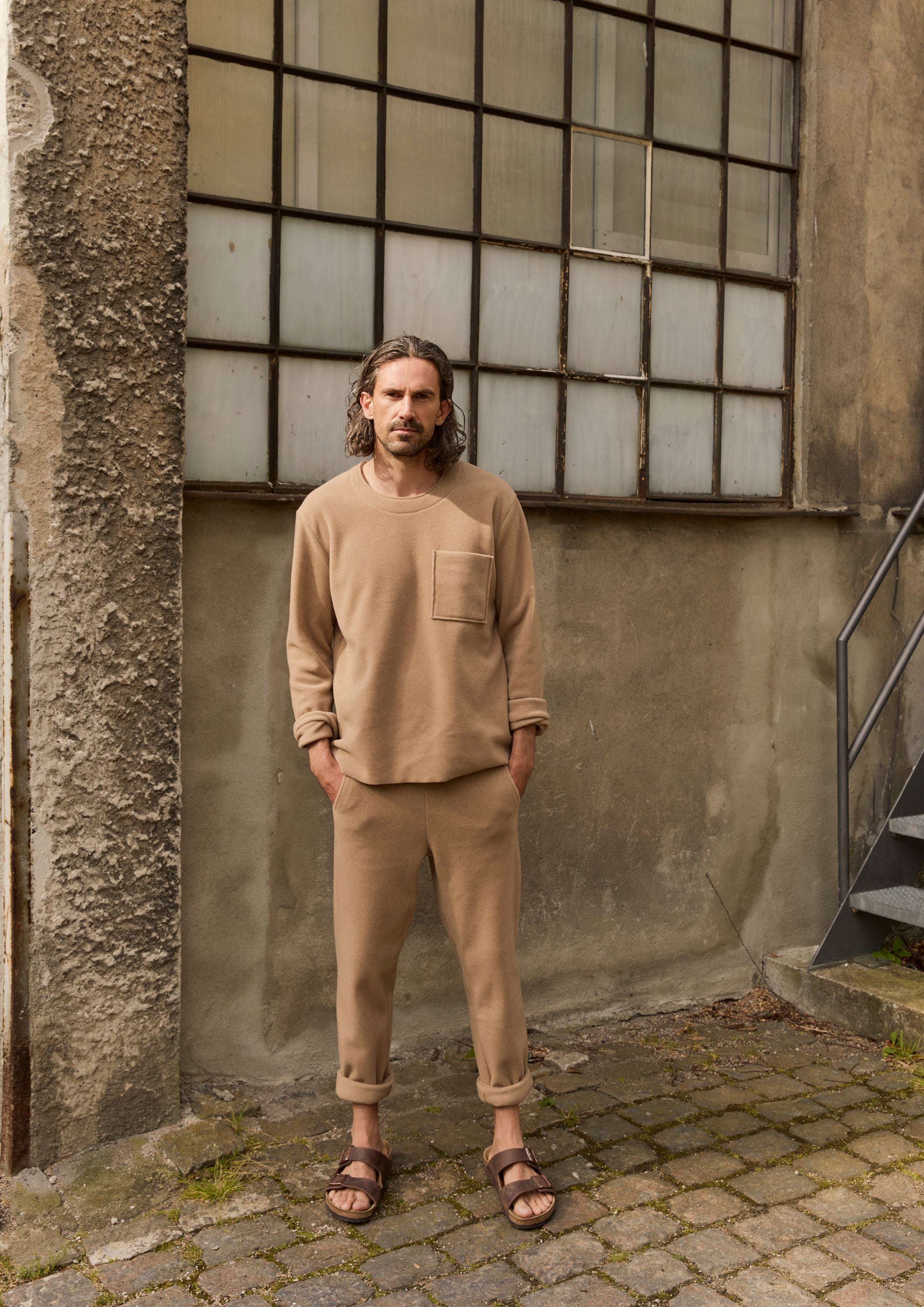 CARL BY STEFFENSEN COPENHAGEN FLEECE HOSEN - 1051C BUKSER CAMEL 815