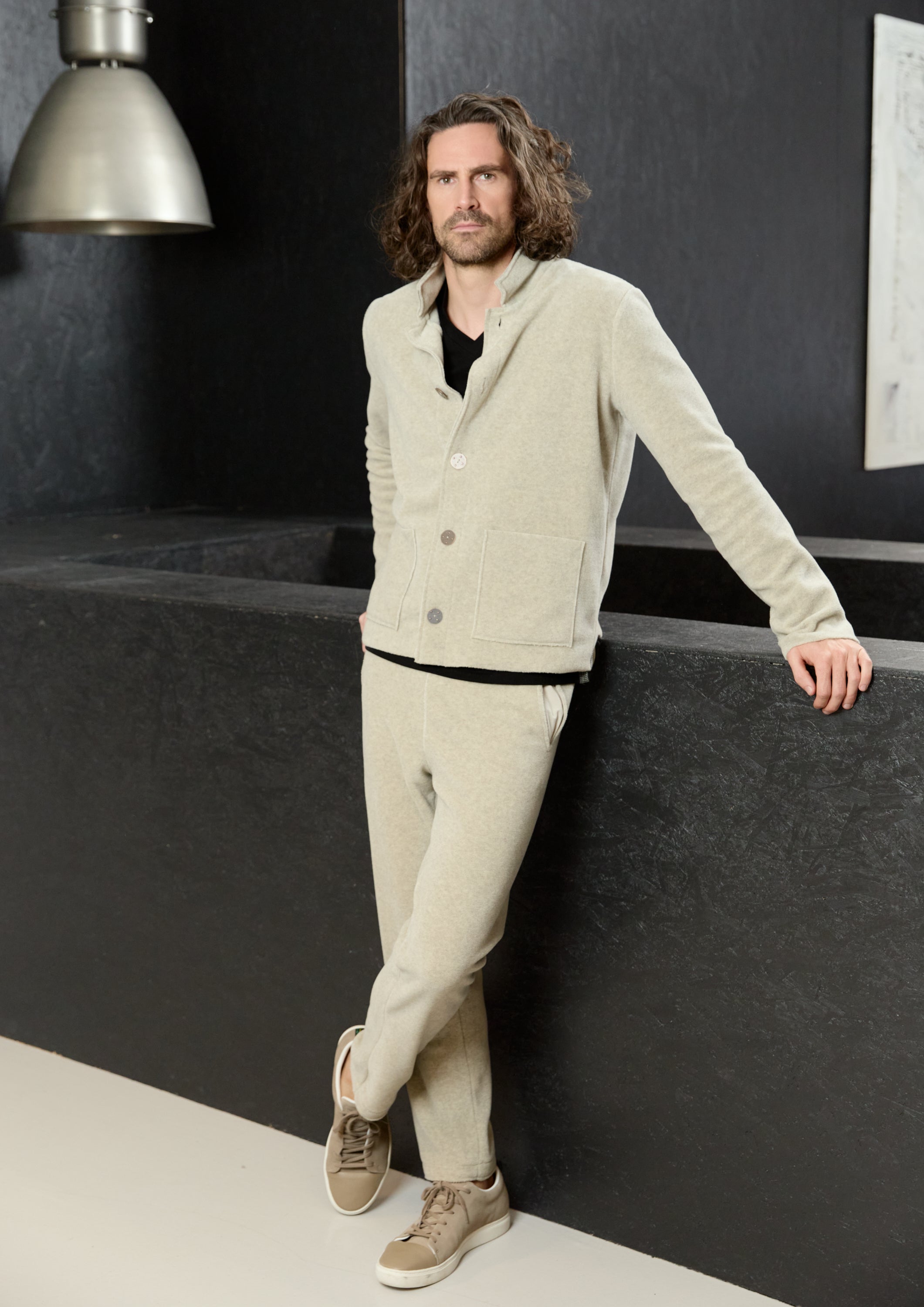 CARL BY STEFFENSEN COPENHAGEN FLEECE HOSEN - 1051C BUKSER SAND 805