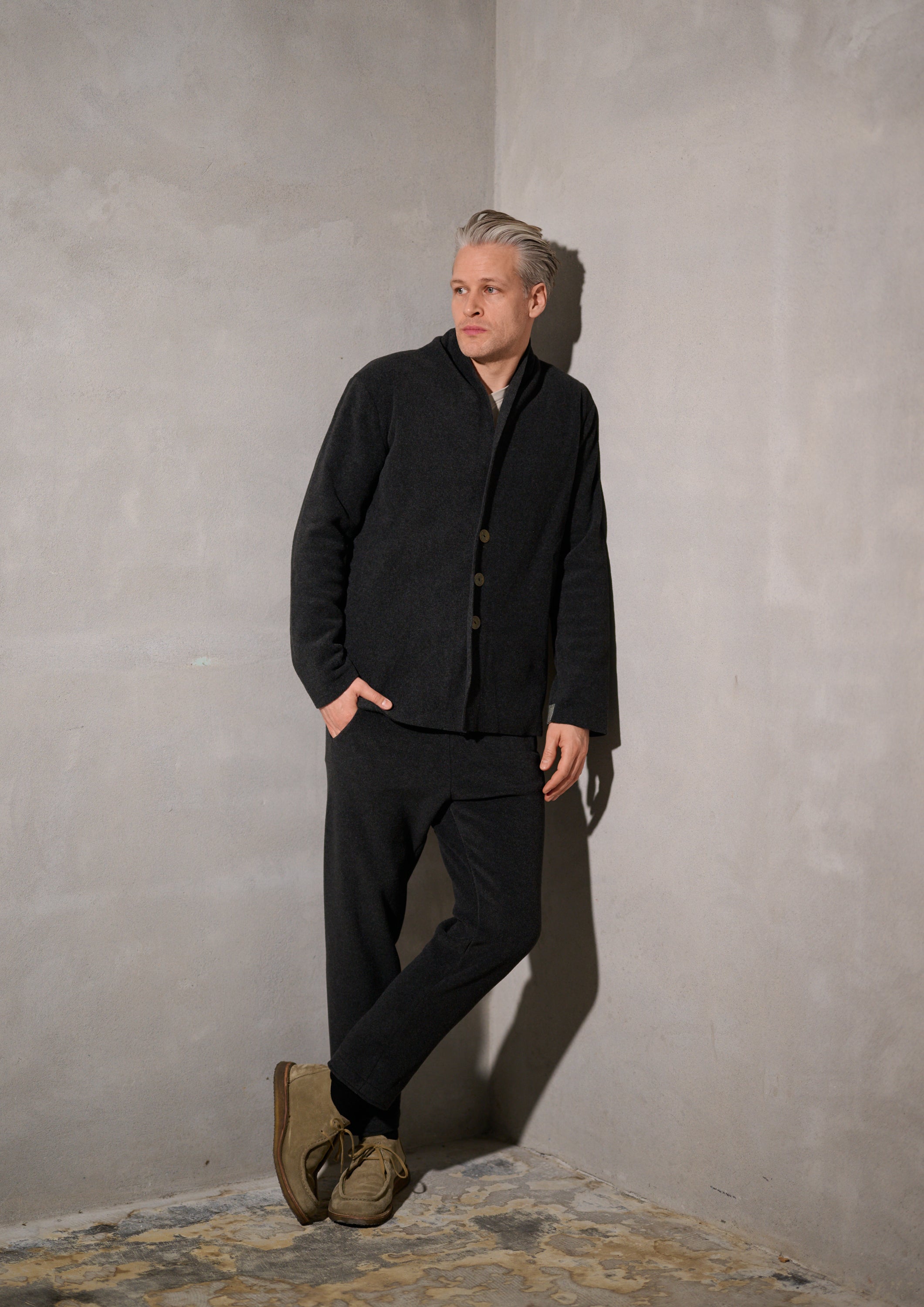 CARL BY STEFFENSEN COPENHAGEN FLEECE HOSEN - 1051C BUKSER SOFT BLACK 914