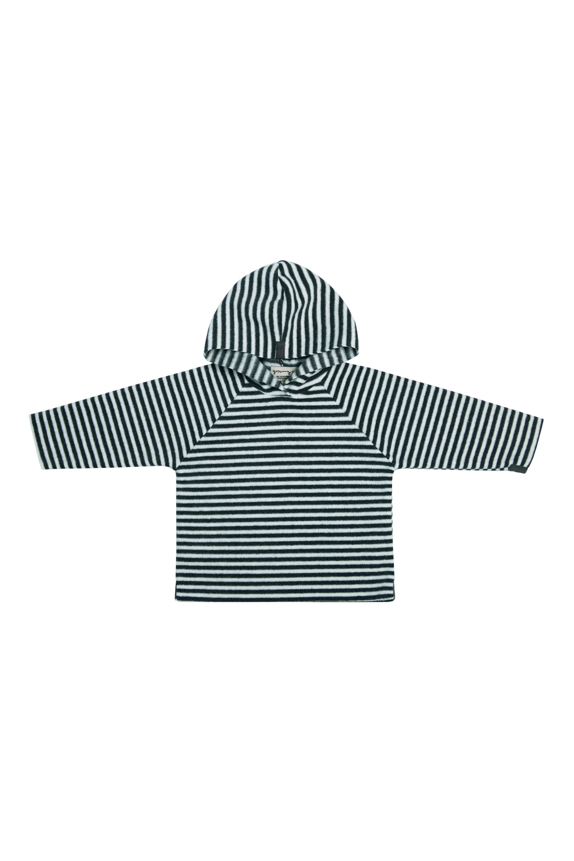 GROWING UP FLEECE KAPUZENBLUSE TODDLER - 108 GU BLUSER STRIPES B&W 673