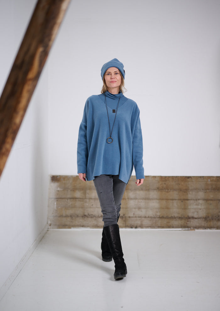 HENRIETTE STEFFENSEN COPENHAGEN HUT BEANIE - 4071 HATS DUSTY BLUE 794