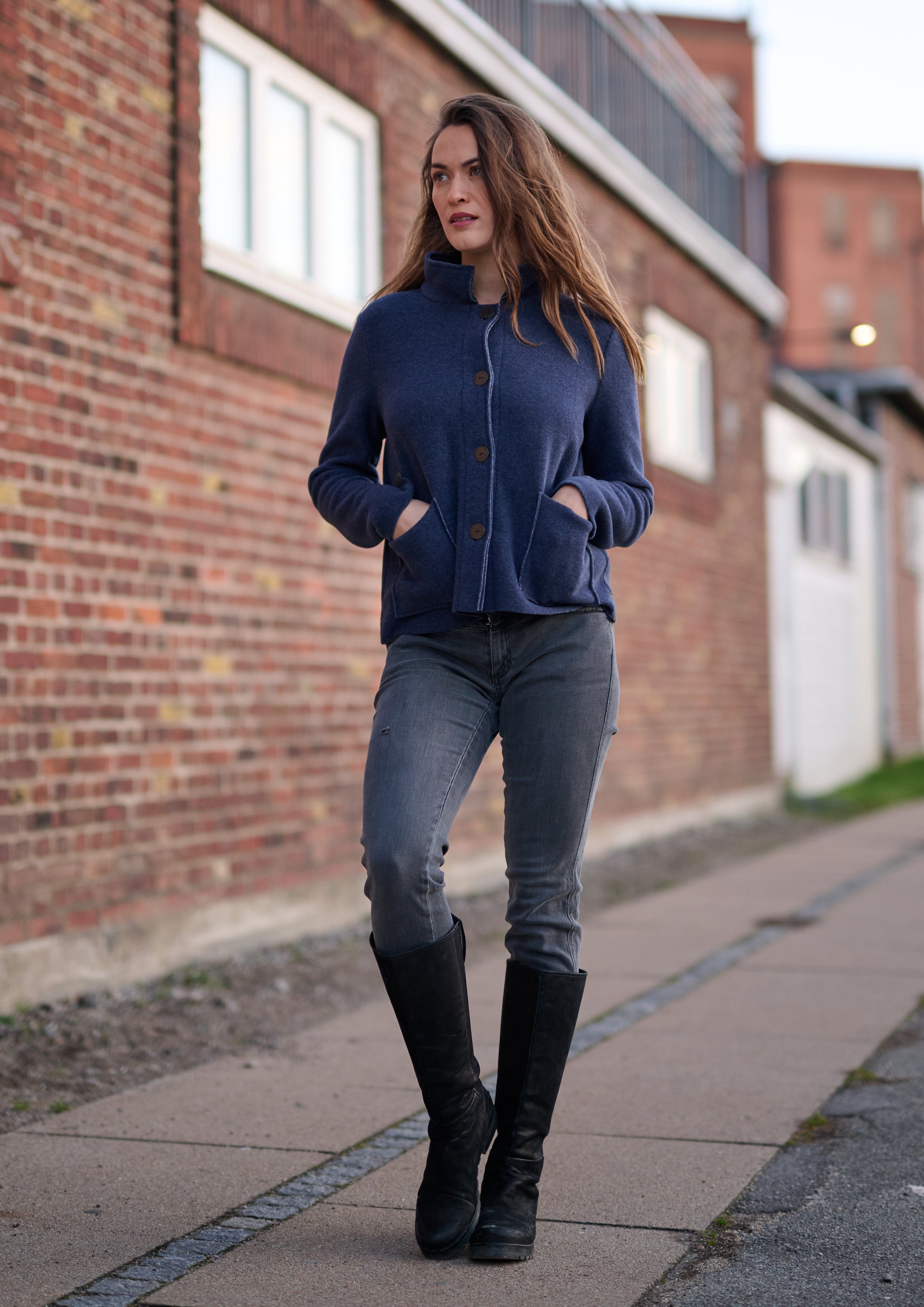 HENRIETTE STEFFENSEN COPENHAGEN JACKE - 7164 CARDIGANS EVENING BLUE 690