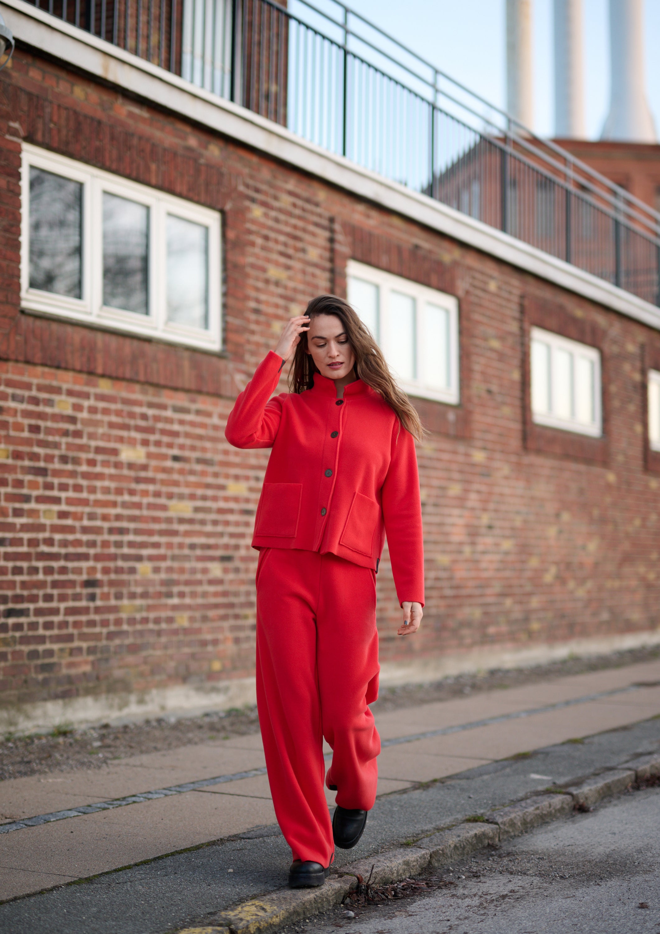 HENRIETTE STEFFENSEN COPENHAGEN JACKE - 7164 CARDIGANS TOMATO 845