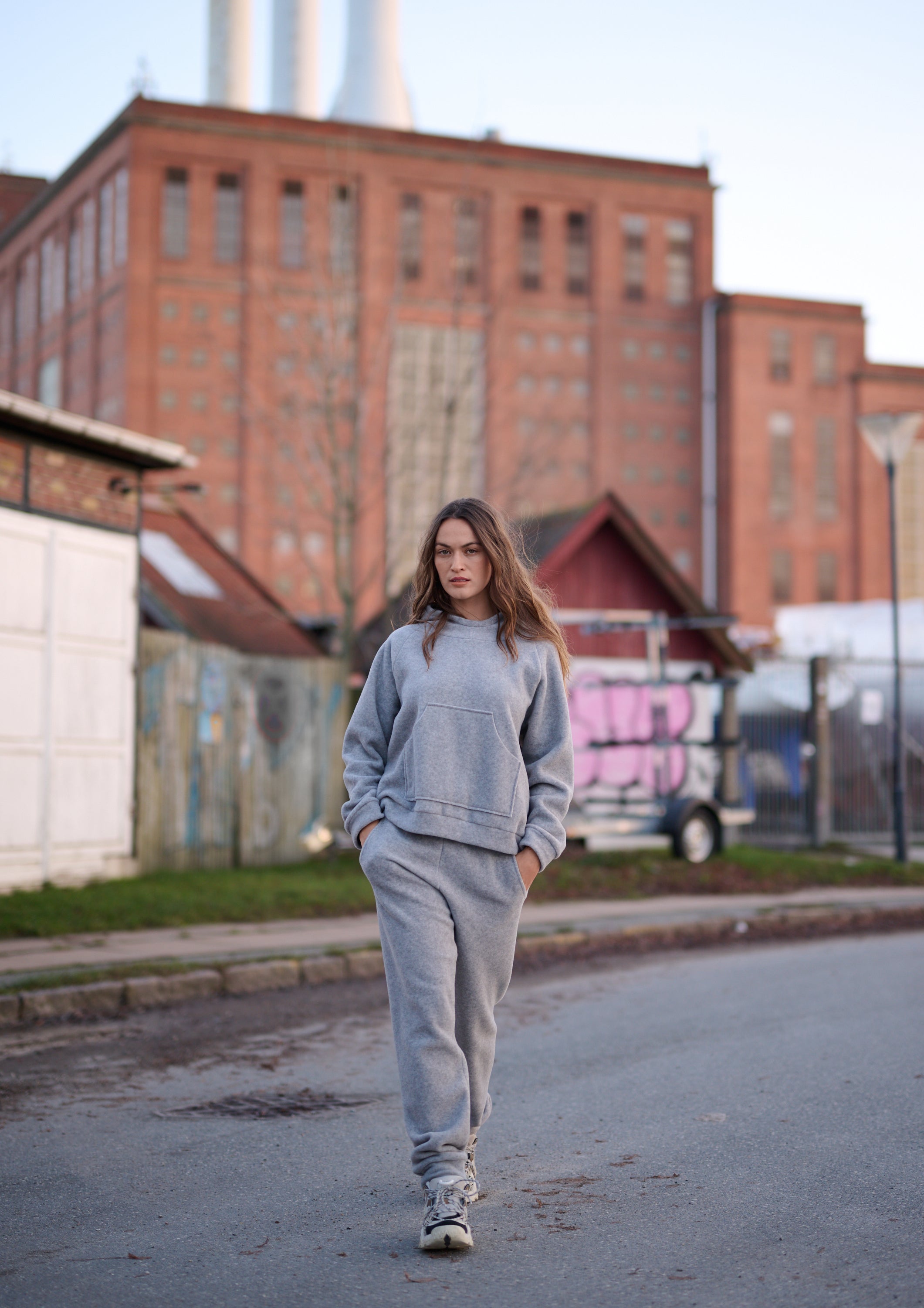 HENRIETTE STEFFENSEN COPENHAGEN KAPUZENPULLI - 1383 HOODIES LIGHT GREY 876