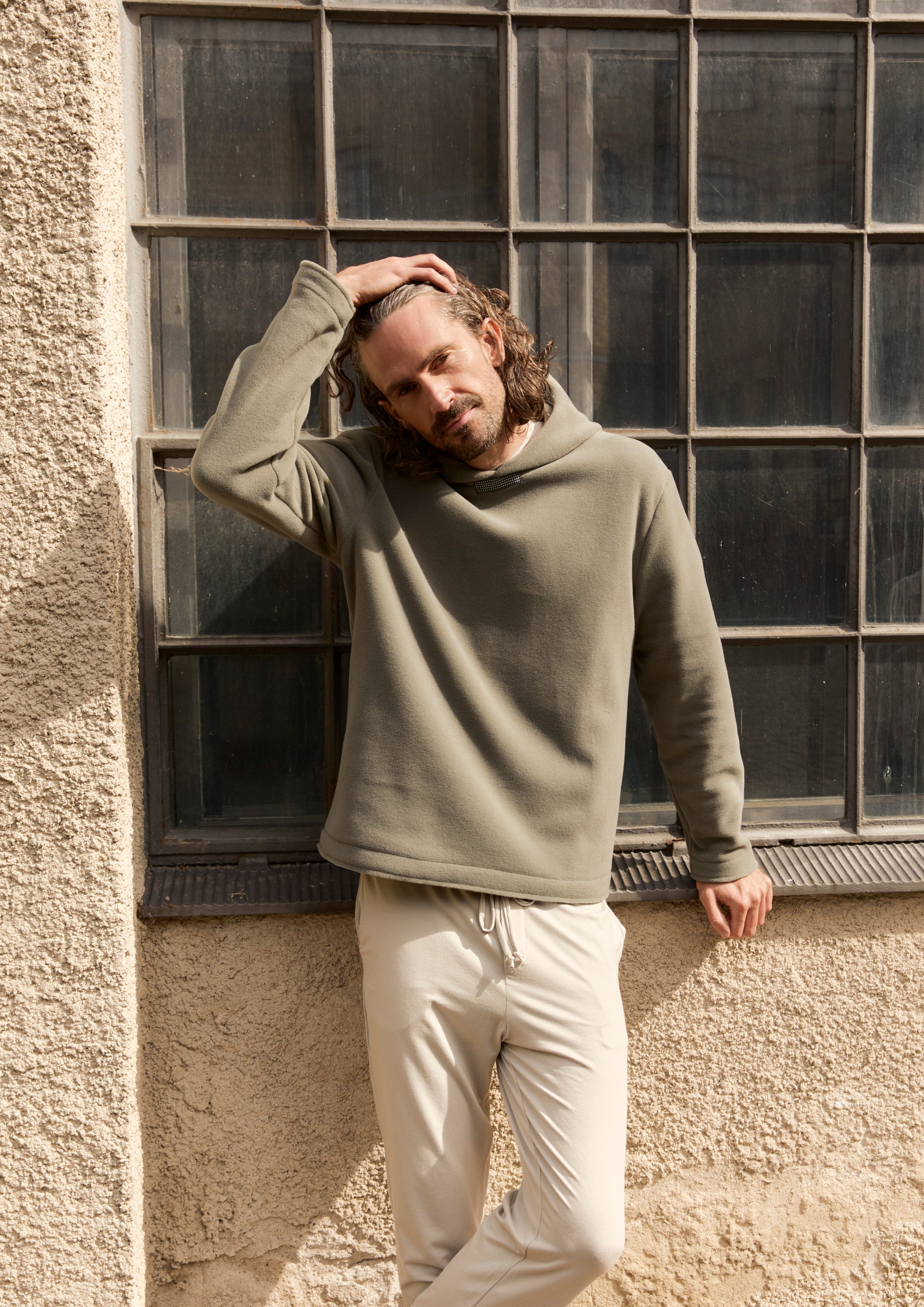 CARL BY STEFFENSEN COPENHAGEN KAPUZENPULLOVER - 1059C BLOUSES & SWEATERS DUSTY GREEN 609