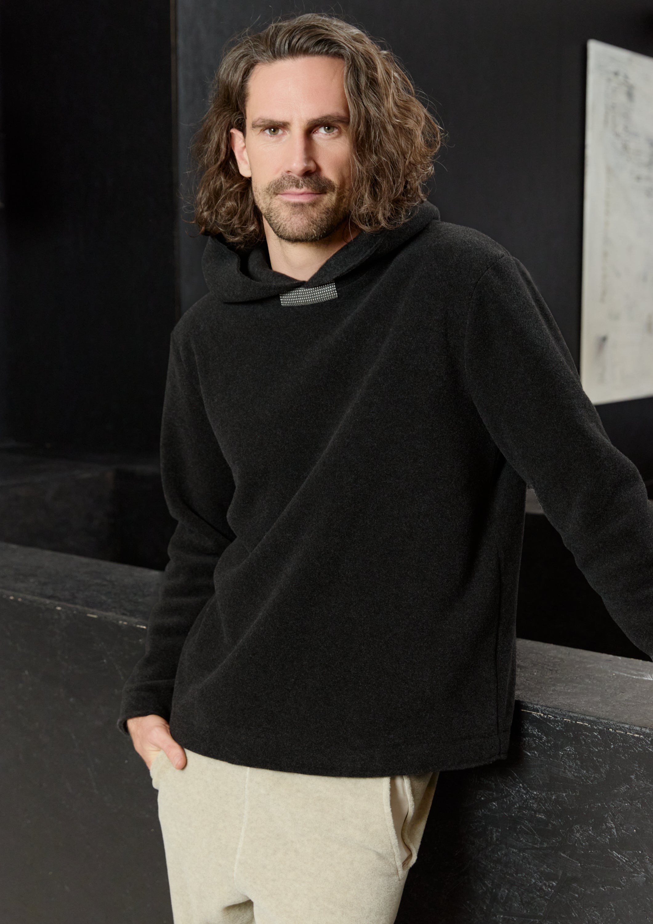CARL BY STEFFENSEN COPENHAGEN KAPUZENPULLOVER - 1059C BLOUSES & SWEATERS SOFT BLACK 914