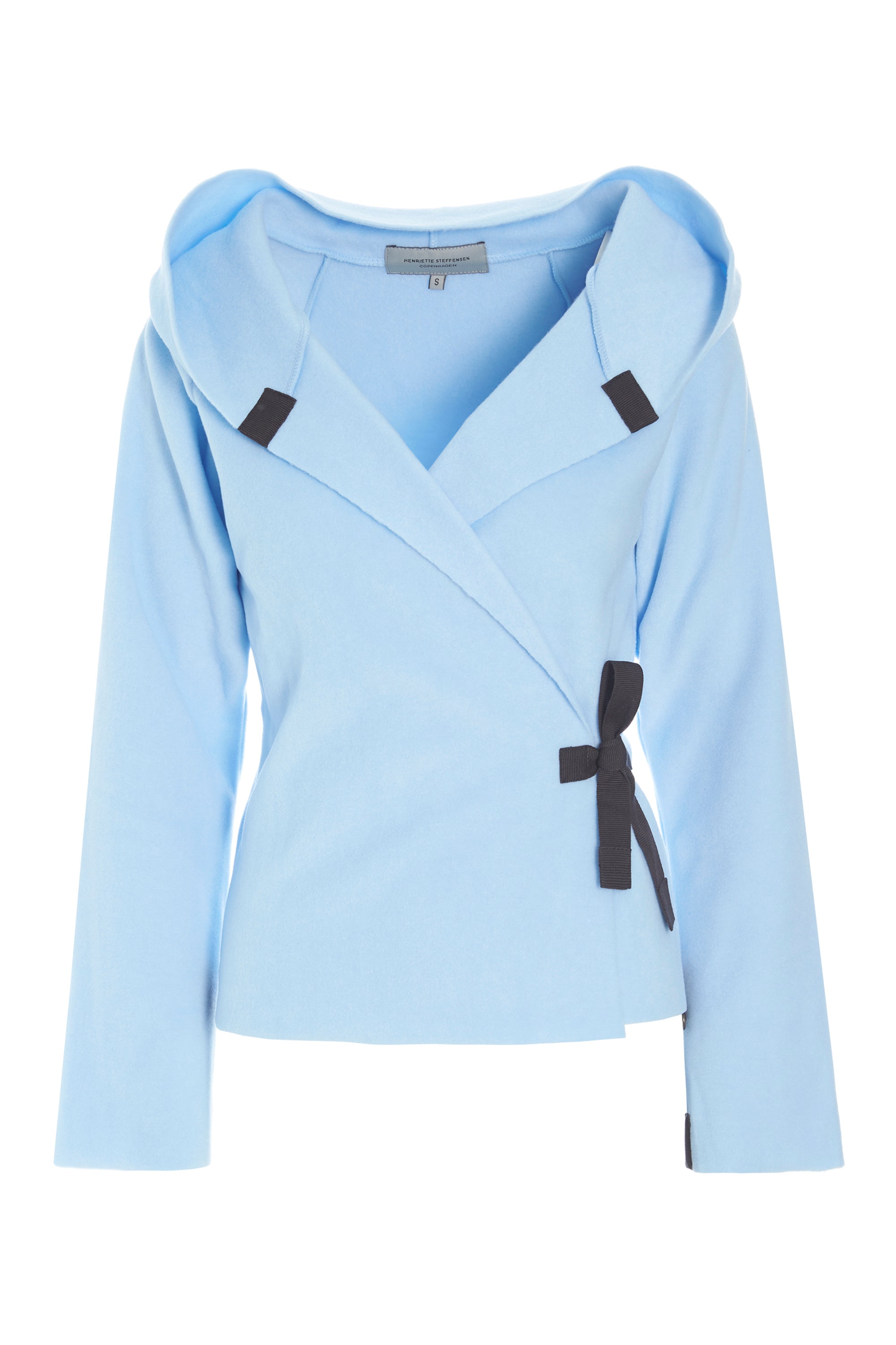 HENRIETTE STEFFENSEN COPENHAGEN KLASSISCHE FLEECE WICKEL CARDIGAN - 1009 CARDIGANS BABY BLUE 671