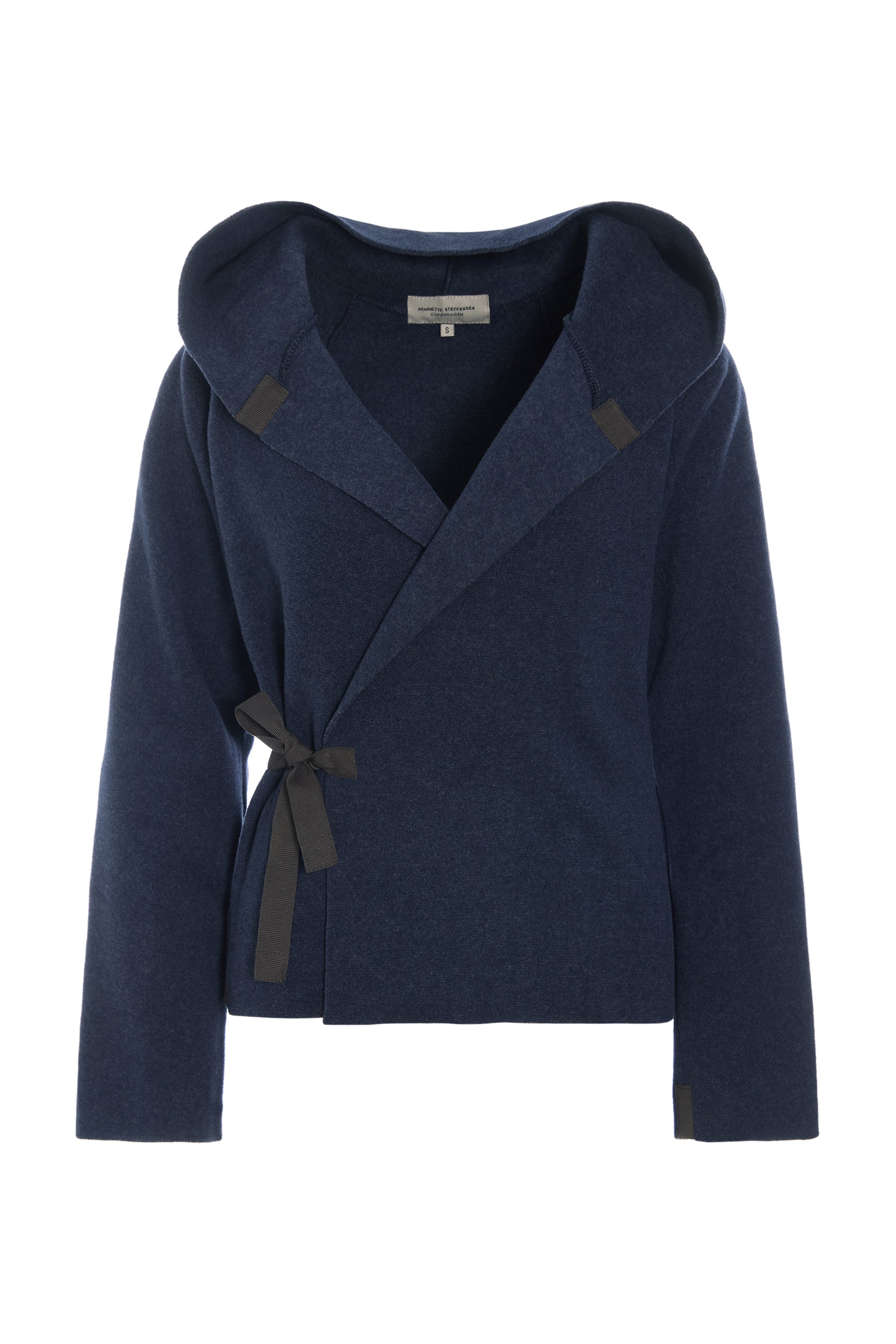 HENRIETTE STEFFENSEN COPENHAGEN KLASSISCHE FLEECE WICKEL CARDIGAN - 1009 CARDIGANS EVENING BLUE 690