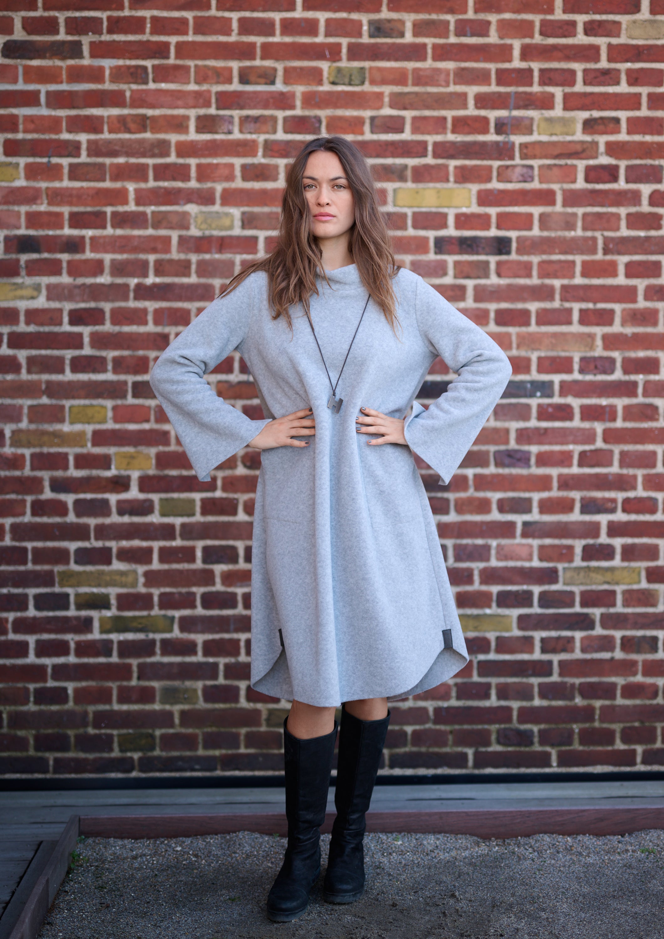 HENRIETTE STEFFENSEN COPENHAGEN KLEID - 3255 KJOLER LIGHT GREY 876