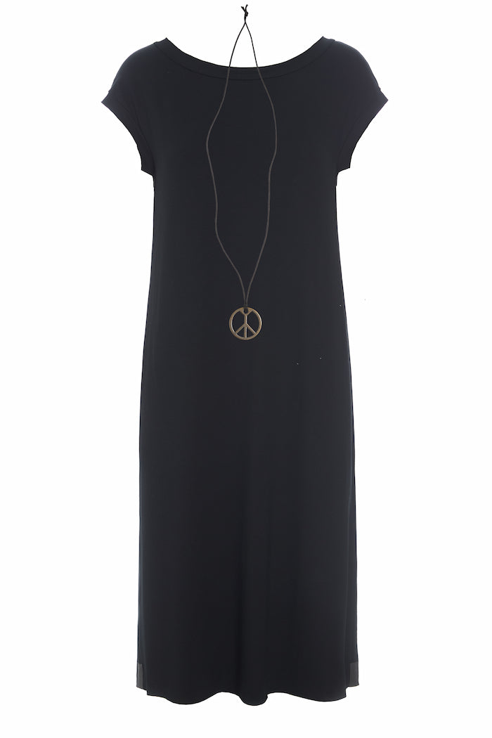HENRIETTE STEFFENSEN COPENHAGEN KLEID MIT SCHMUCK - 98057 KJOLER BLACK 900
