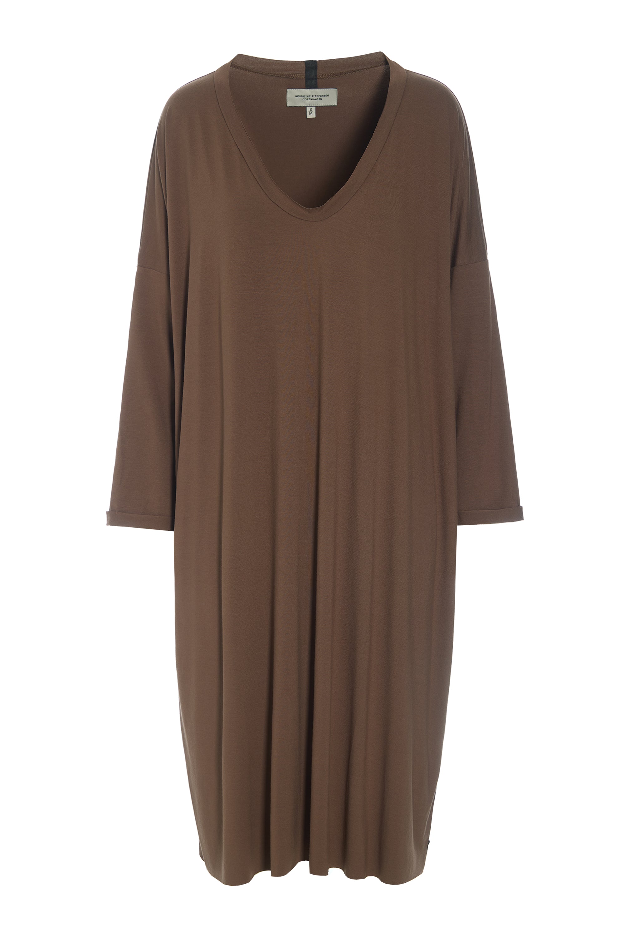 HENRIETTE STEFFENSEN COPENHAGEN KLEID OVERSIZE - 98043 KJOLER CHOCOLATE 844