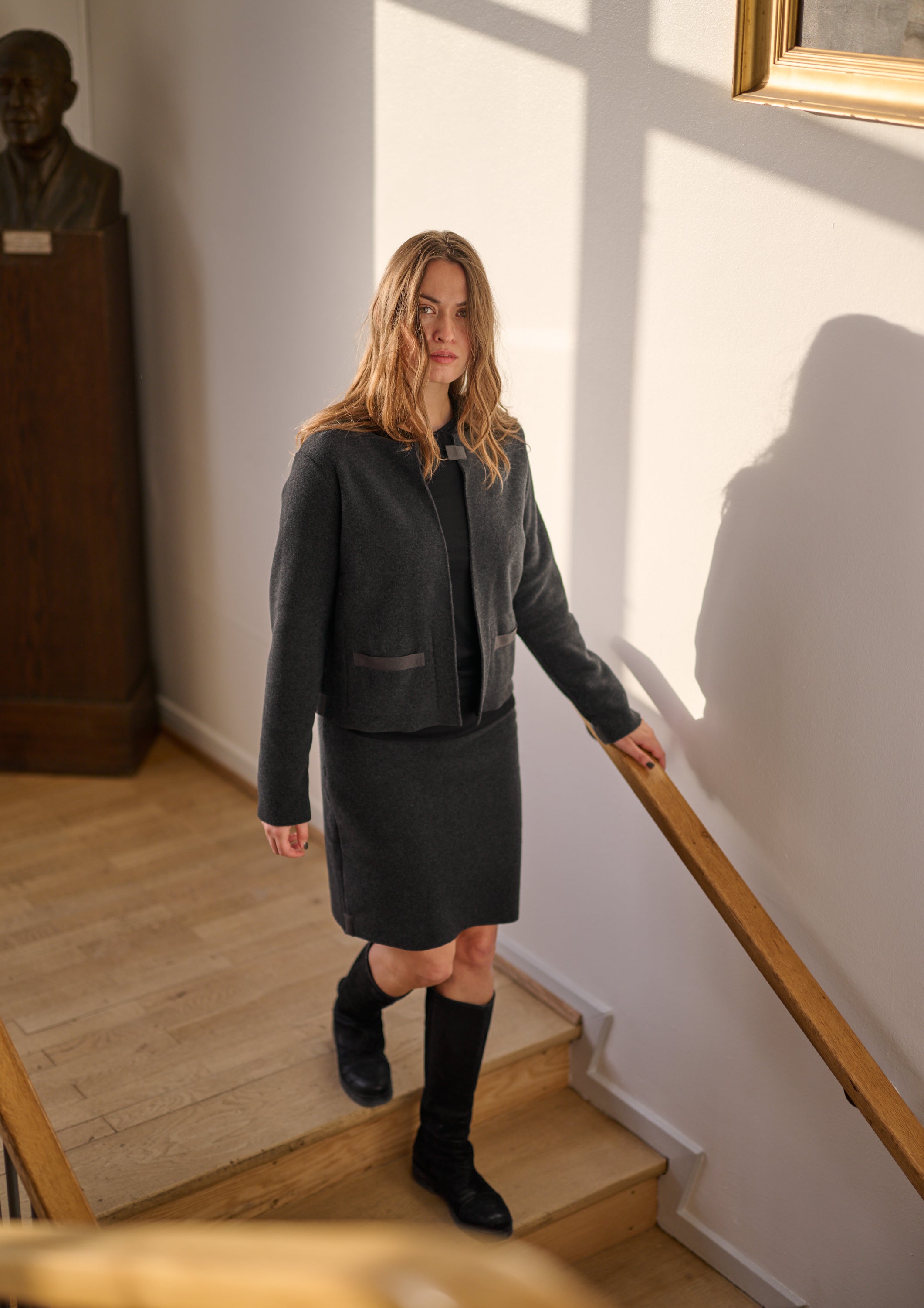 HENRIETTE STEFFENSEN COPENHAGEN KURZER CARDIGAN - 7109 CARDIGANS SOFT BLACK 914