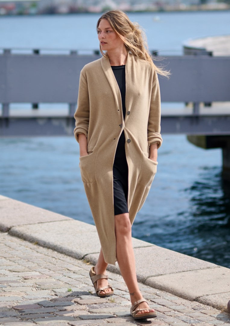 HENRIETTE STEFFENSEN COPENHAGEN LANGER CARDIGAN - 7162 CARDIGANS CAMEL 815