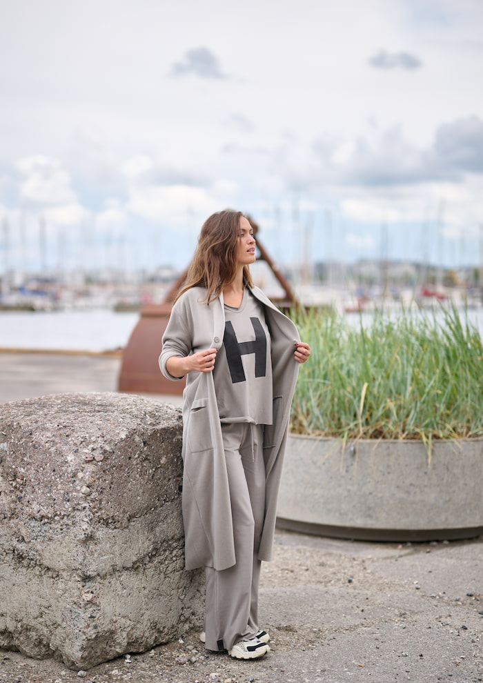 HENRIETTE STEFFENSEN COPENHAGEN LANGER CARDIGAN - 7162 CARDIGANS ELEPHANT 654