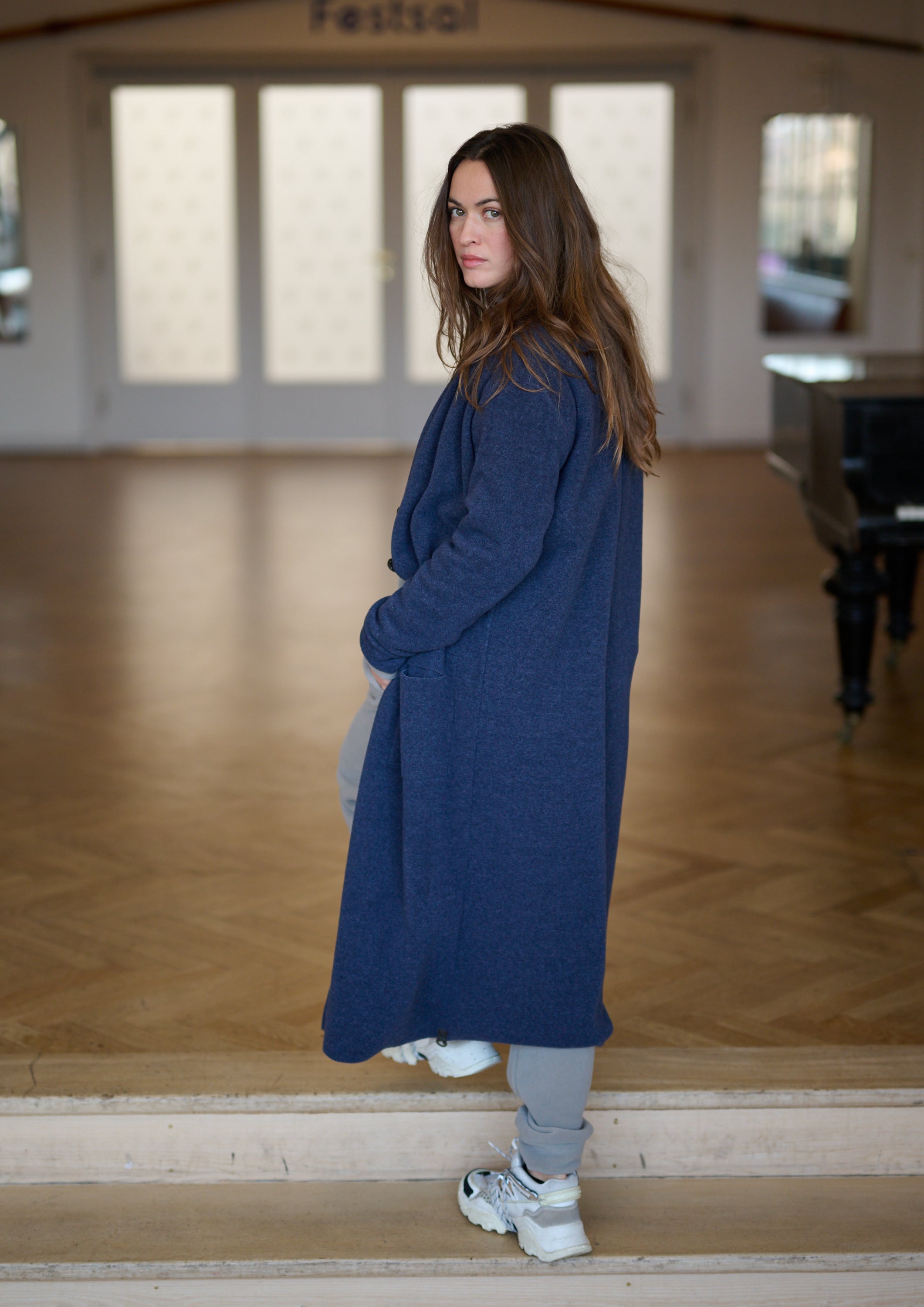 HENRIETTE STEFFENSEN COPENHAGEN LANGER CARDIGAN - 7162 CARDIGANS EVENING BLUE 690