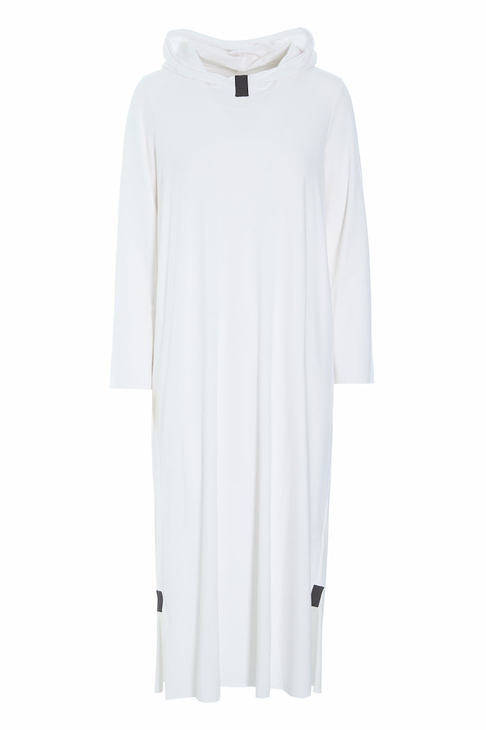 HENRIETTE STEFFENSEN COPENHAGEN LANGE KAPUZENKLEID - 98059 KJOLER WHITE 816