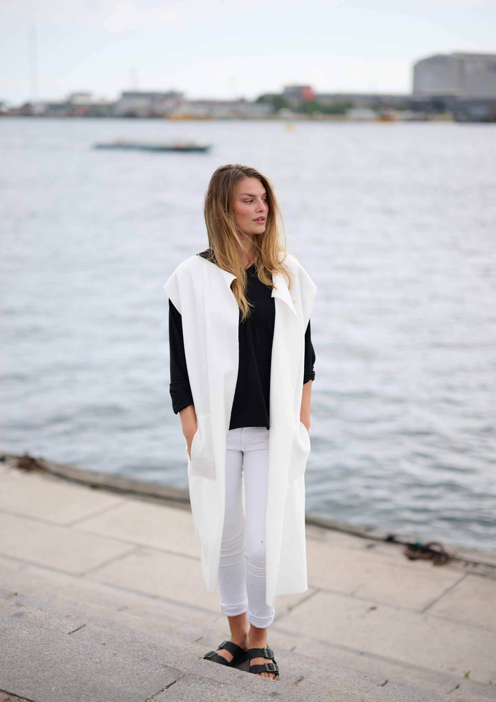 HENRIETTE STEFFENSEN COPENHAGEN LANGE WESTE - 7169 VESTS OFF WHITE 802