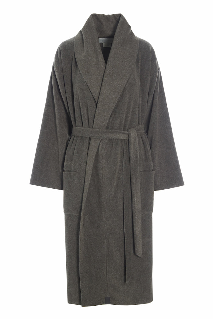 HENRIETTE STEFFENSEN COPENHAGEN MORGENMANTEL FRAUEN MIDI - 7128 BATHROBES BARK 320