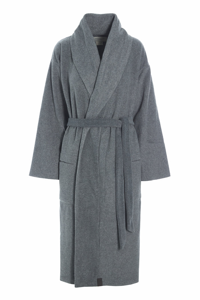 HENRIETTE STEFFENSEN COPENHAGEN MORGENMANTEL FRAUEN MIDI - 7128 BATHROBES GREY 905