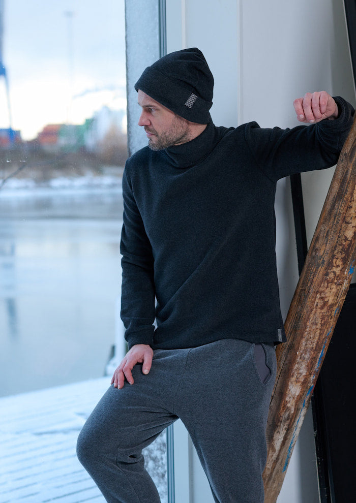 CARL BY STEFFENSEN COPENHAGEN MÜTZE MIT UMLAUFENDER KANTE - 1008C HATS SOFT BLACK 914