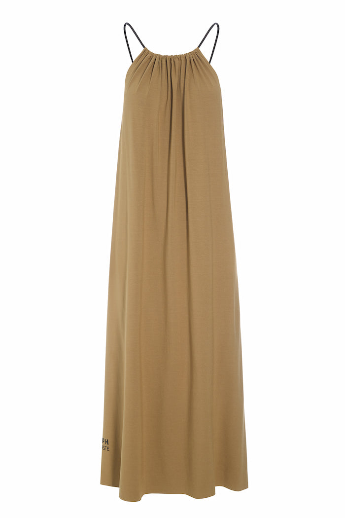 HENRIETTE STEFFENSEN COPENHAGEN NO WASTE TRÄGERKLEID LANG - 98062NW KJOLER CAMEL 815