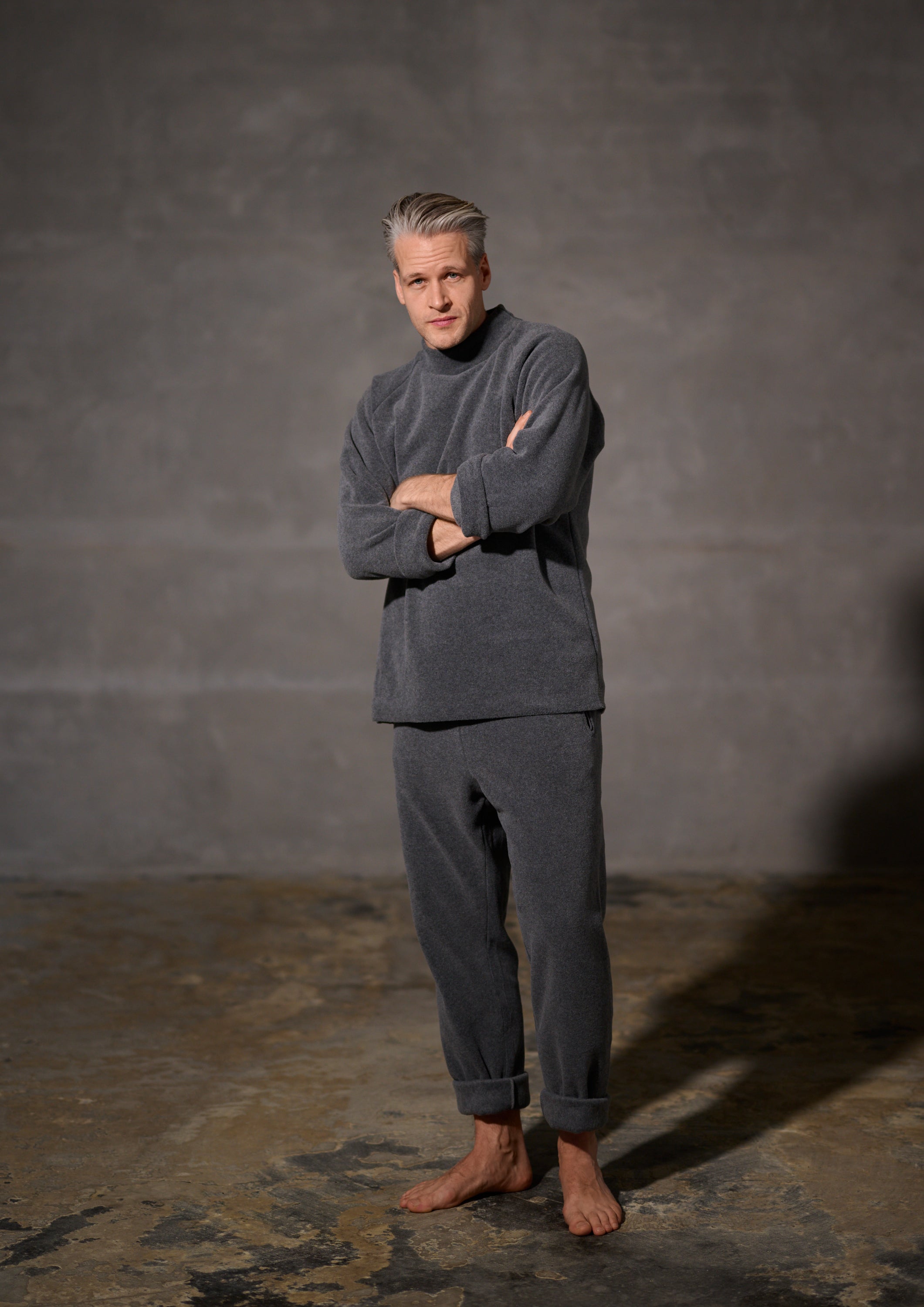 CARL BY STEFFENSEN COPENHAGEN ONE SIZE SWEATER MÂNNER - 1016C BLOUSES & SWEATERS GREY 905